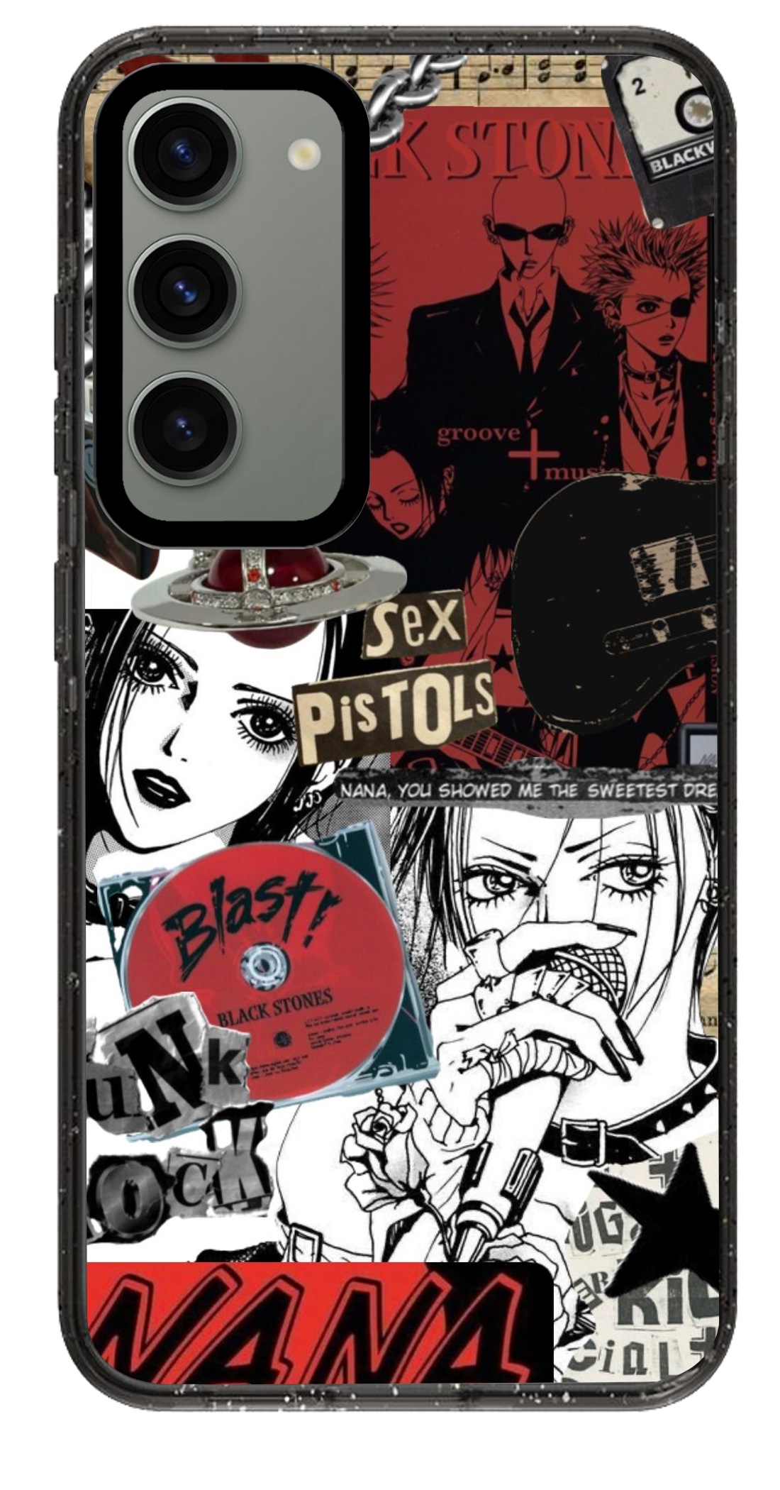 PixVoices rendered material preview - 44 - Clear Black Samsung Case
