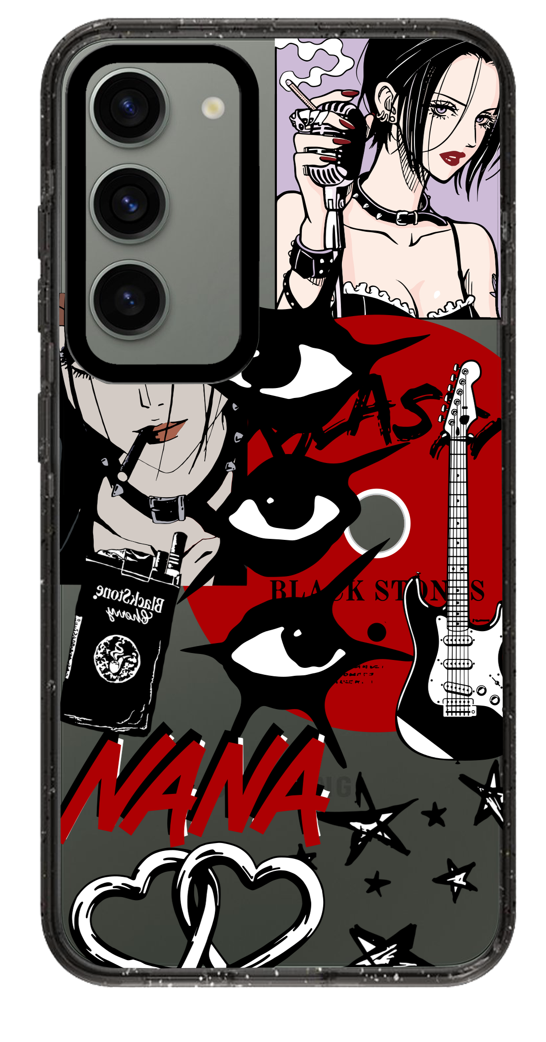 PixVoices rendered material preview - 34 - Clear Black Samsung Case