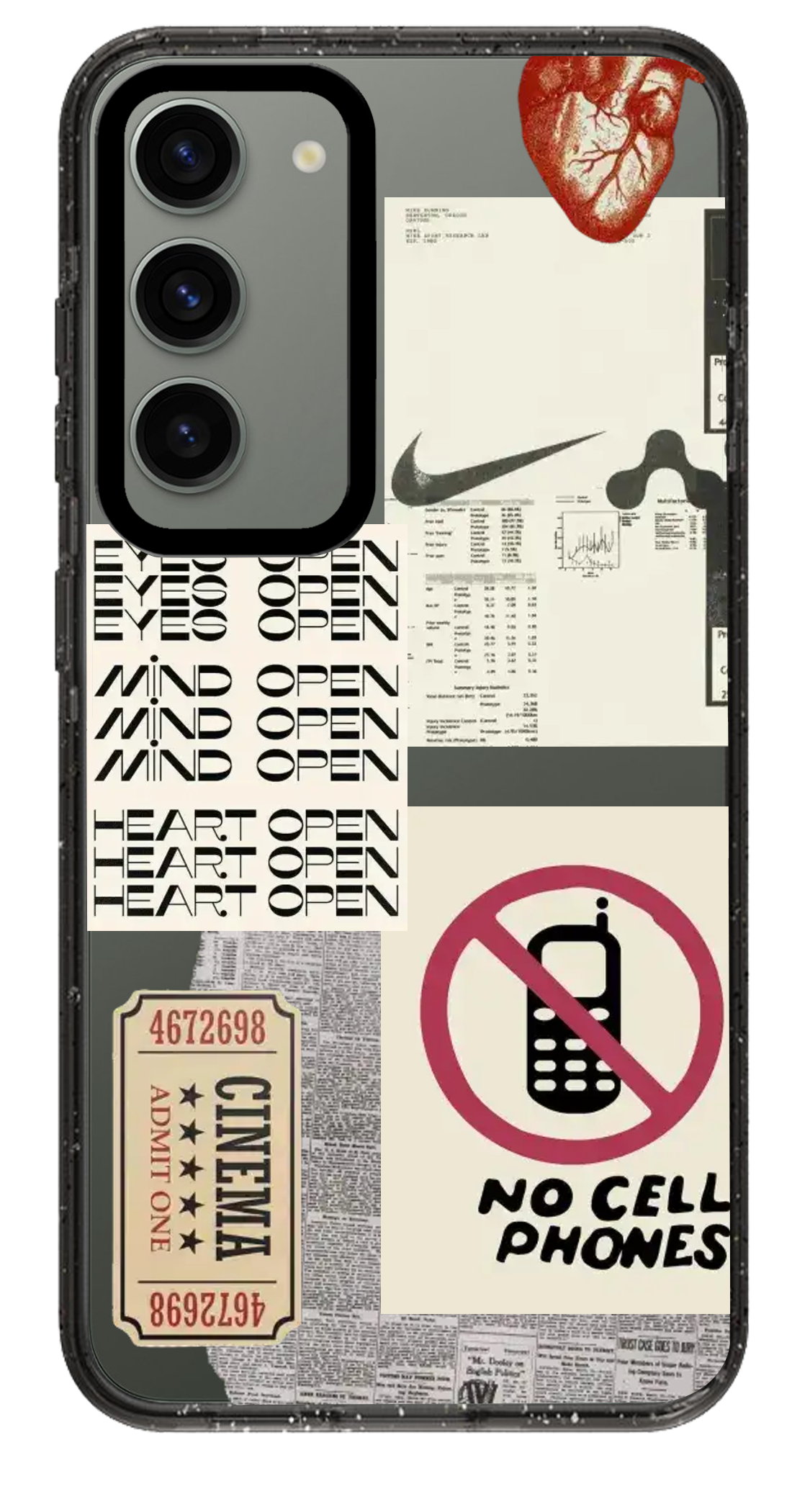 PixVoices rendered material preview - 1453 - Clear Black Samsung Case