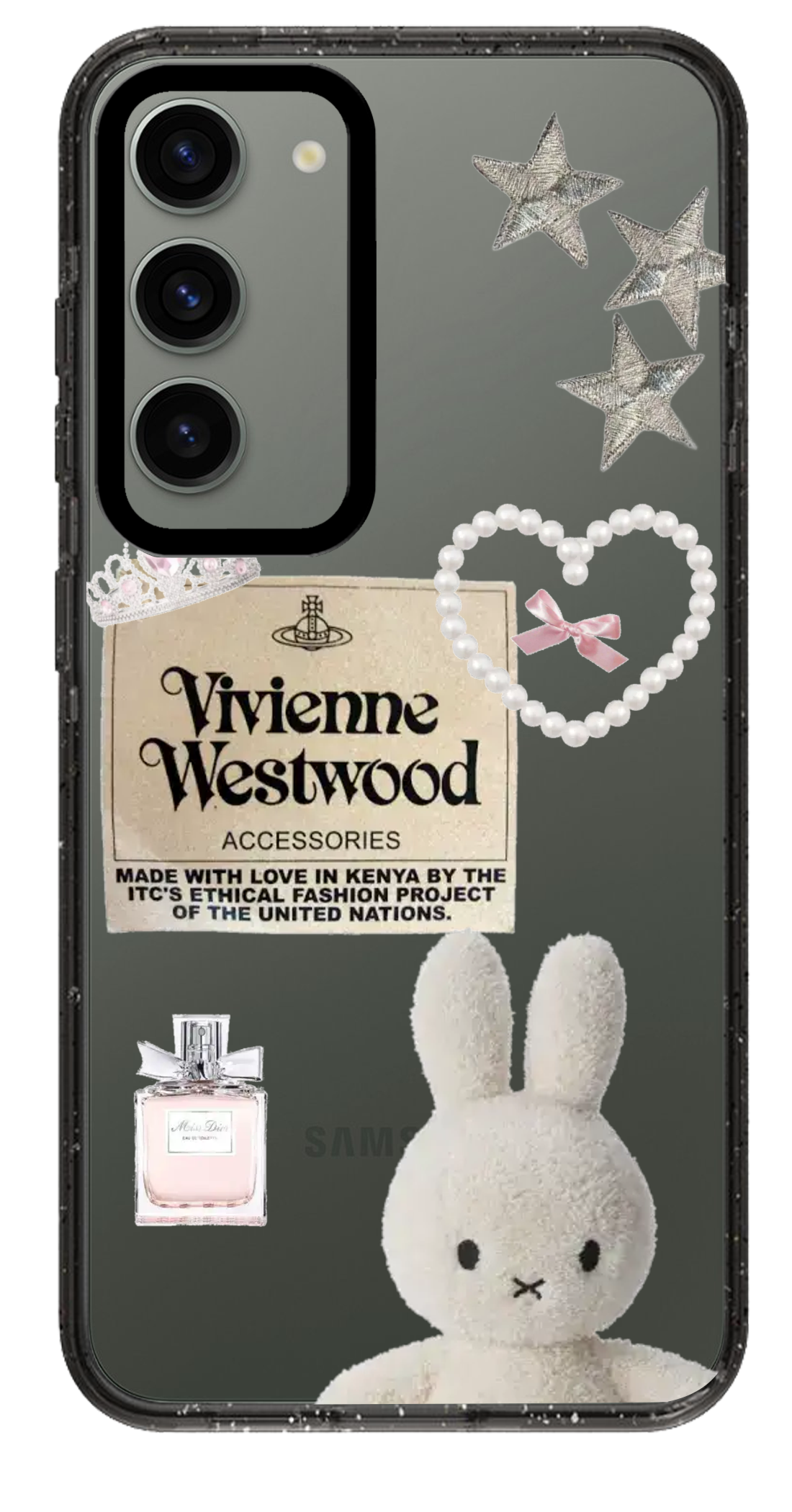 PixVoices rendered material preview - 1456 - Clear Black Samsung Case