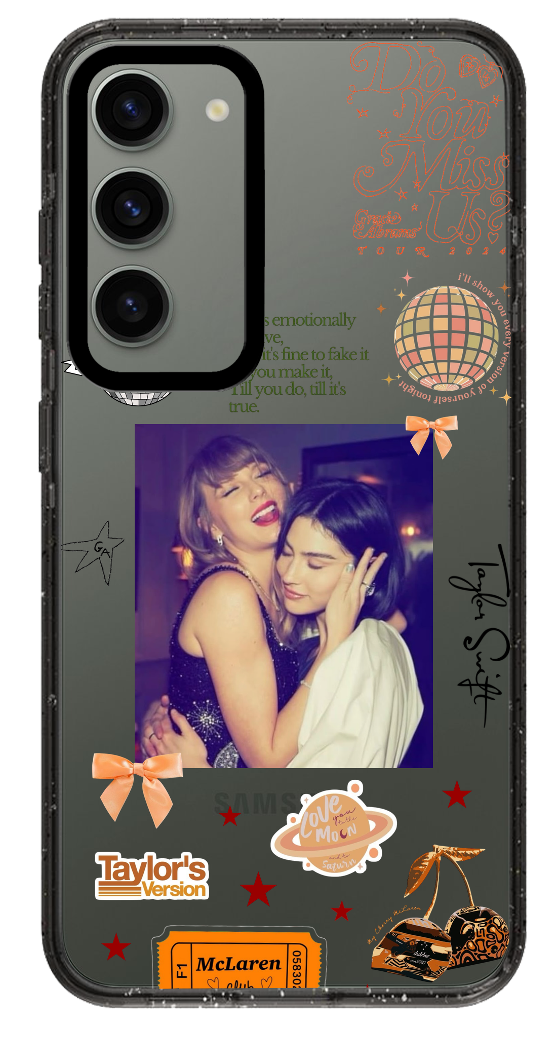 PixVoices rendered material preview - 1567 - Clear Black Samsung Case