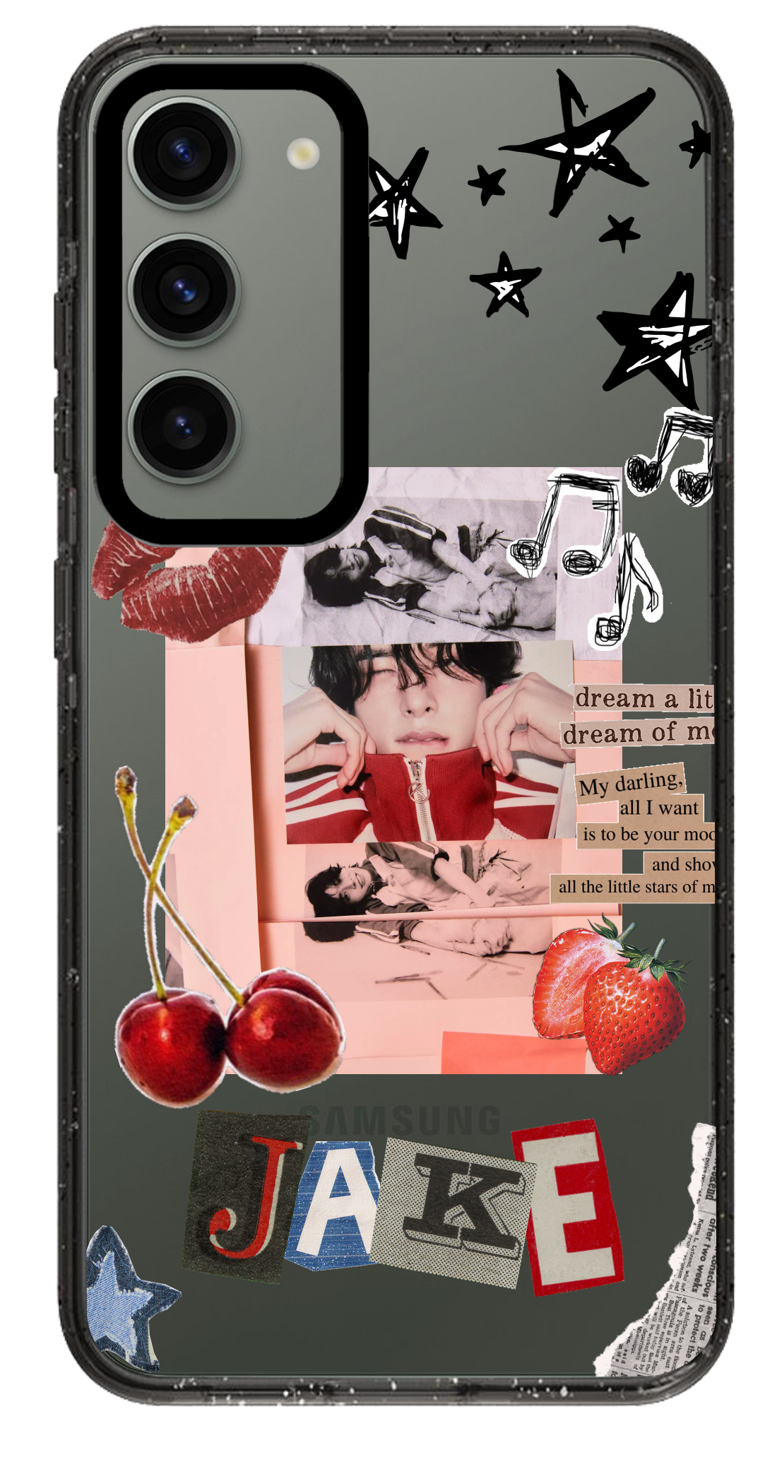 PixVoices rendered material preview - 1741 - Clear Black Samsung Case