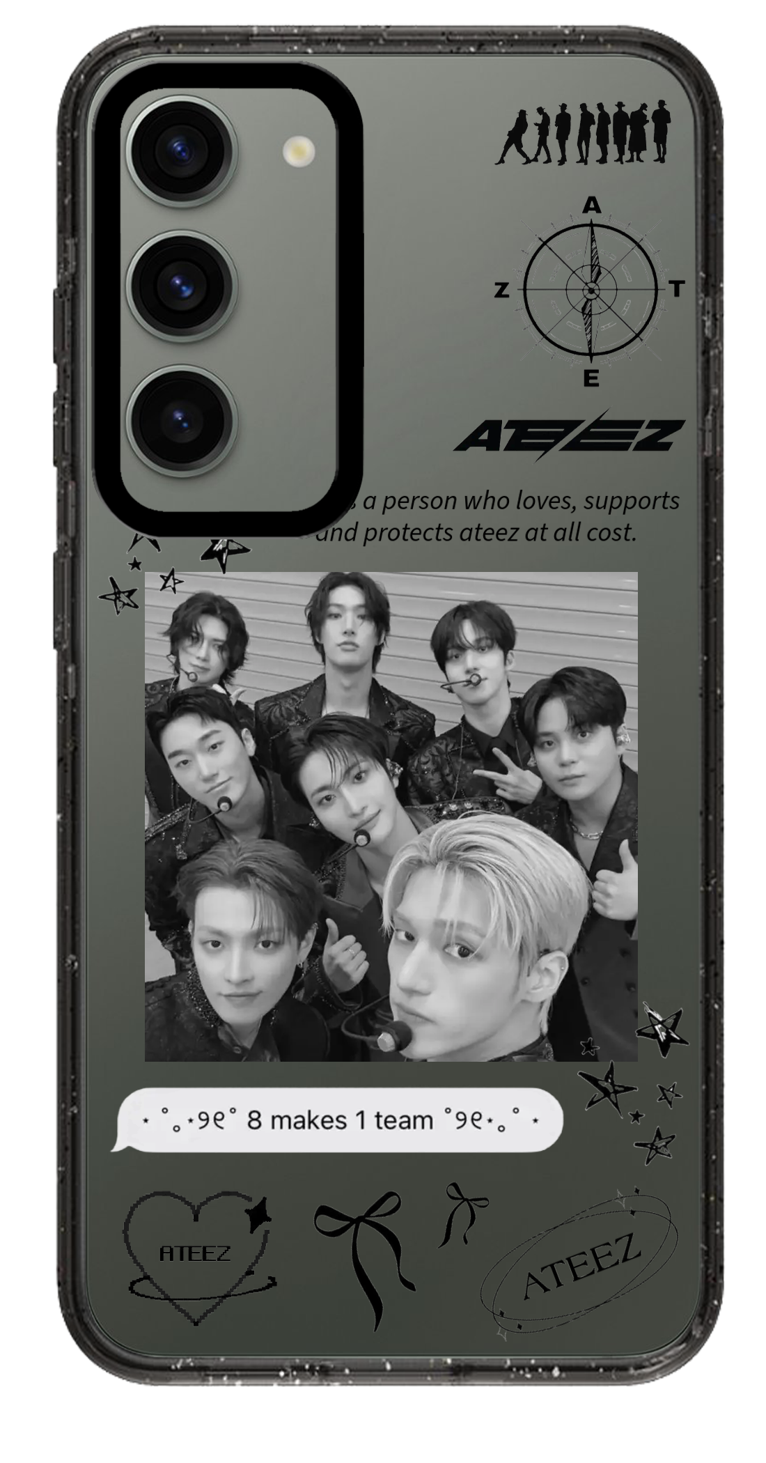 PixVoices rendered material preview - 1871 - Clear Black Samsung Case