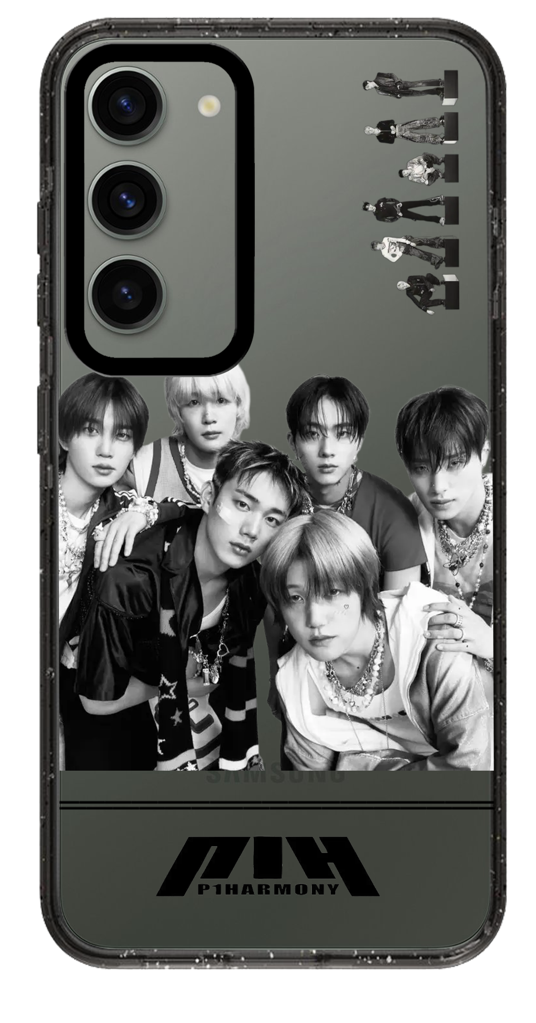 PixVoices rendered material preview - 1932 - Clear Black Samsung Case