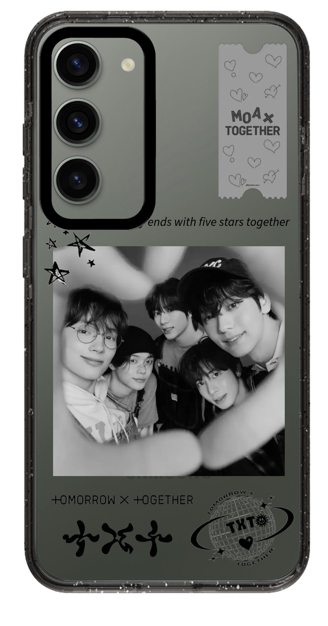 PixVoices rendered material preview - 1945 - Clear Black Samsung Case
