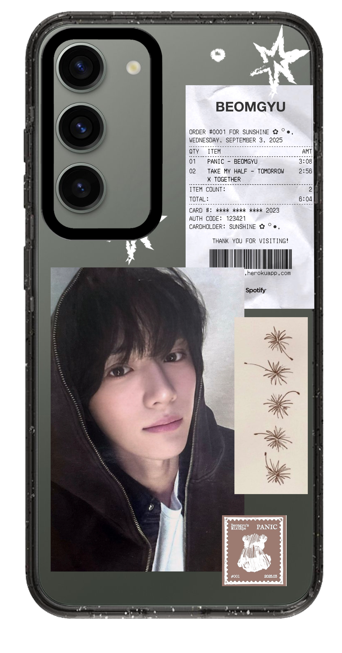 PixVoices rendered material preview - 2094 - Clear Black Samsung Case