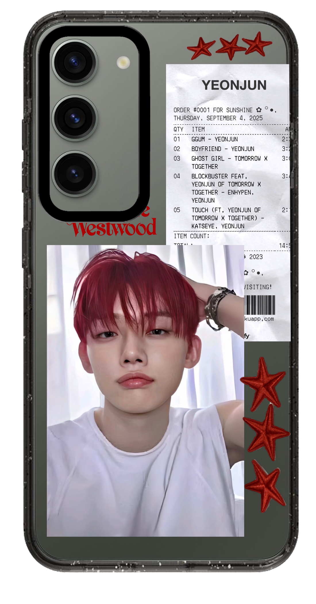 PixVoices rendered material preview - 2099 - Clear Black Samsung Case