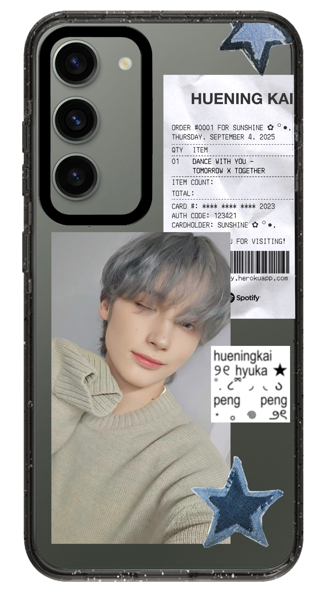 PixVoices rendered material preview - 2102 - Clear Black Samsung Case