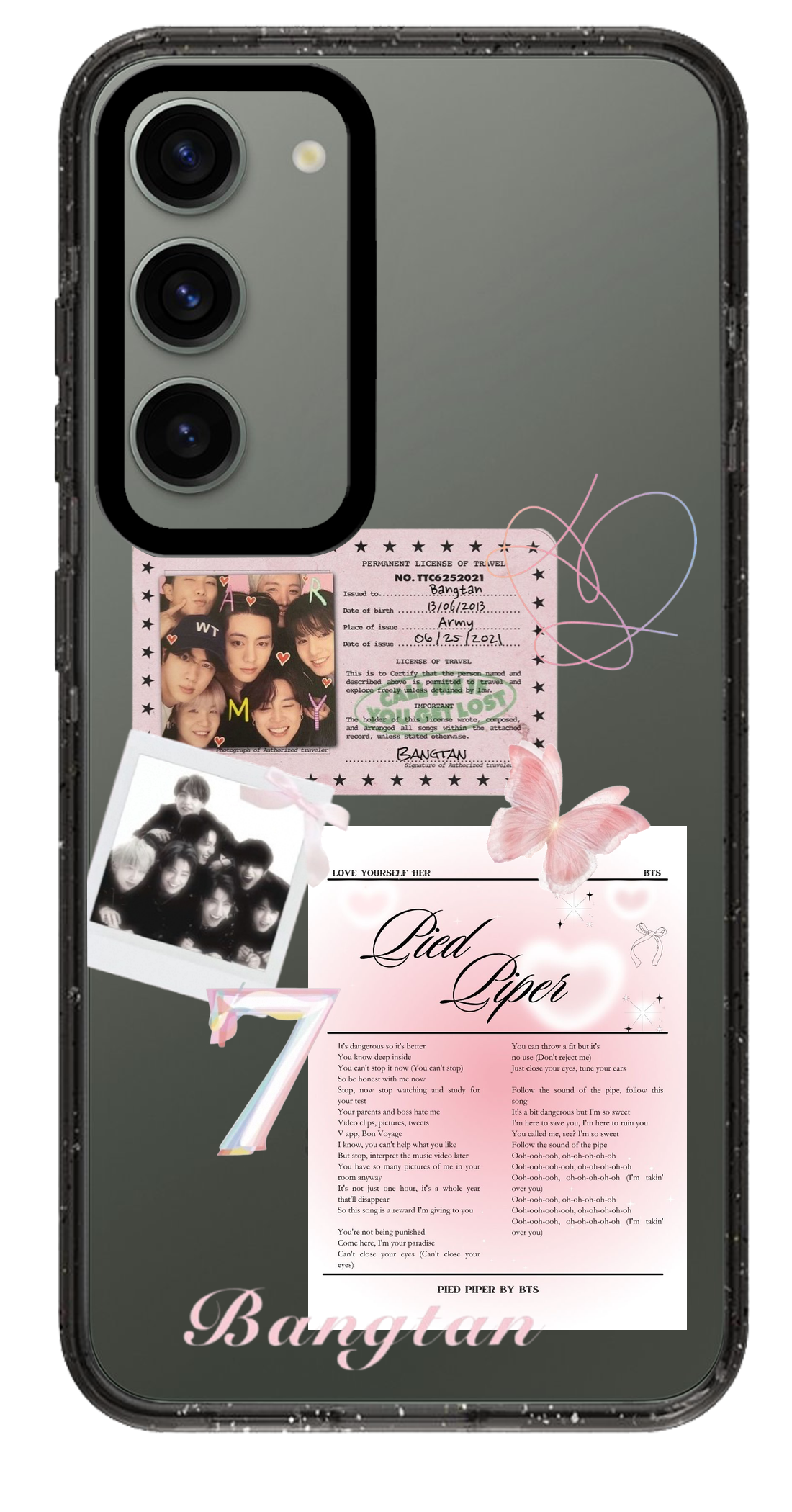PixVoices rendered material preview - 2191 - Clear Black Samsung Case