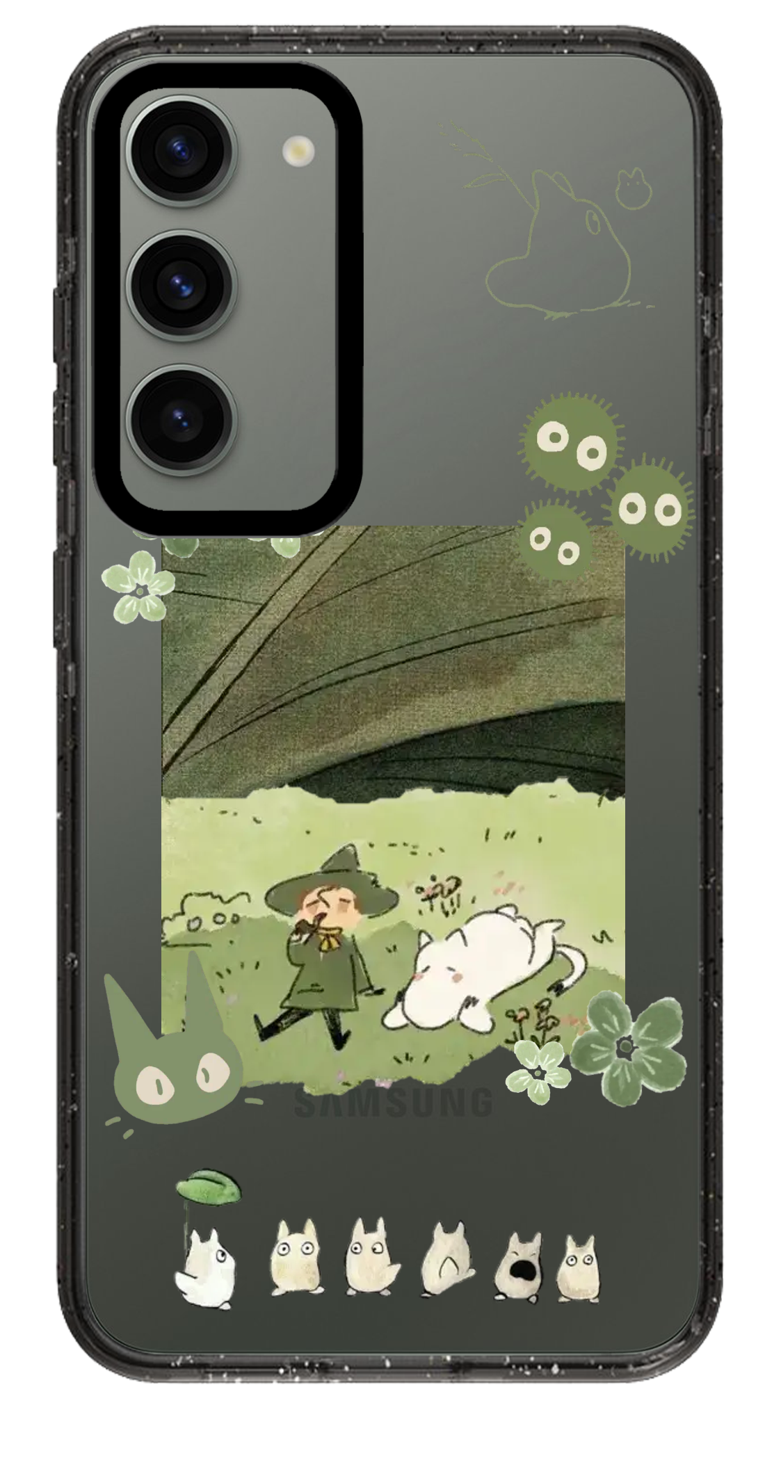 PixVoices rendered material preview - 2245 - Clear Black Samsung Case