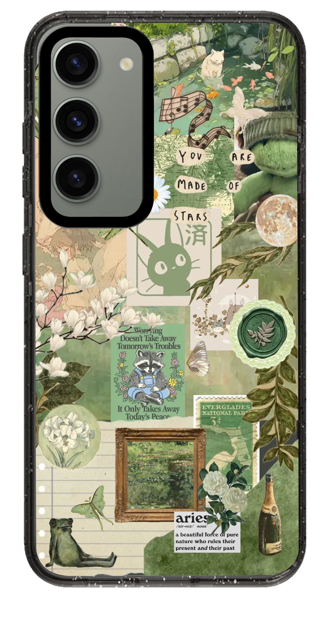 PixVoices rendered material preview - 2254 - Clear Black Samsung Case