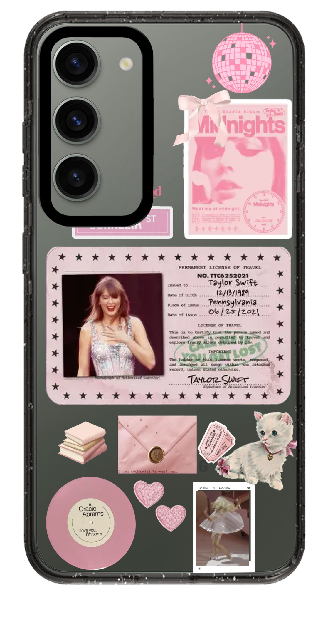 PixVoices rendered material preview - 2295 - Clear Black Samsung Case