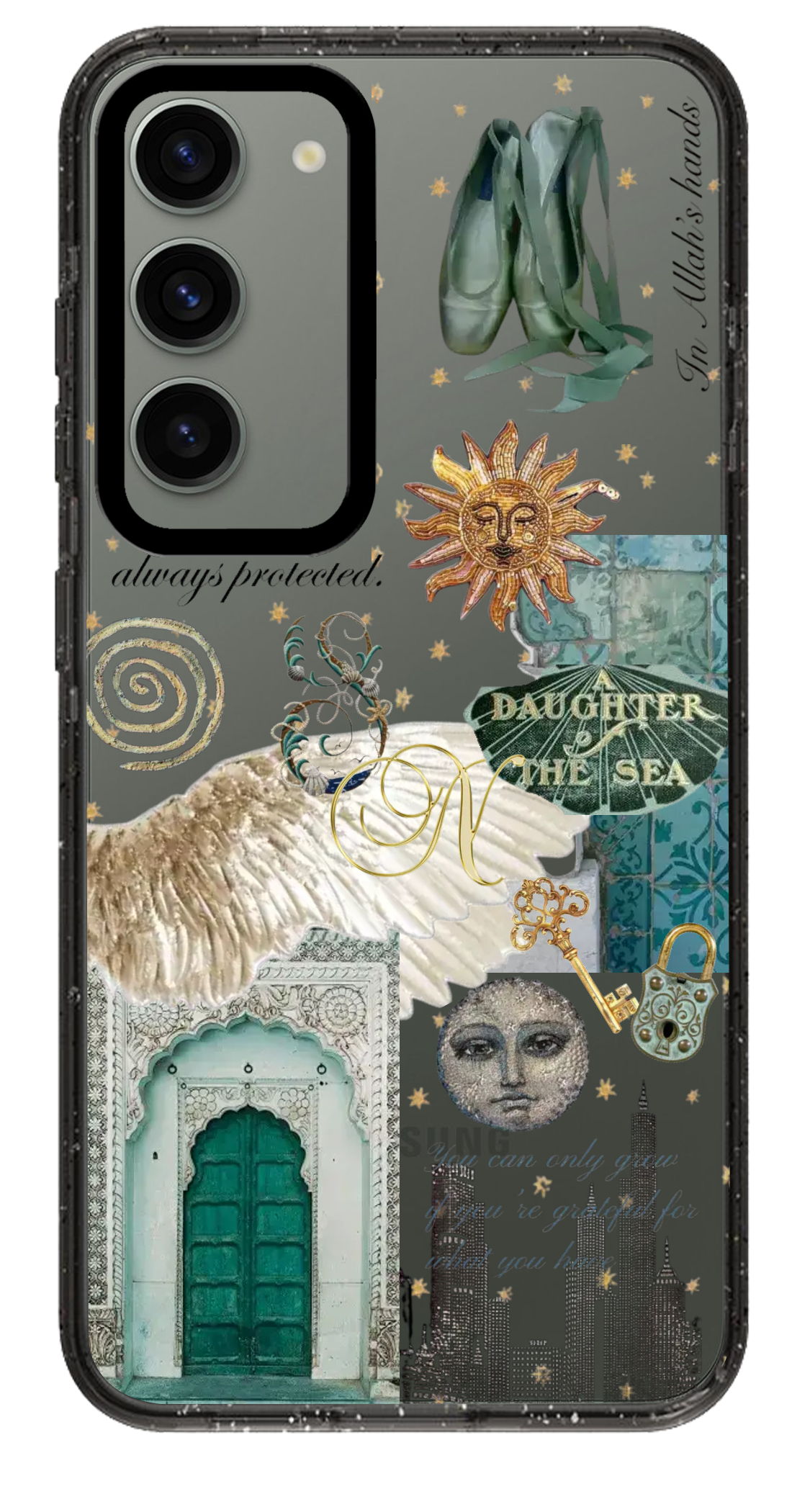 PixVoices rendered material preview - 2305 - Clear Black Samsung Case