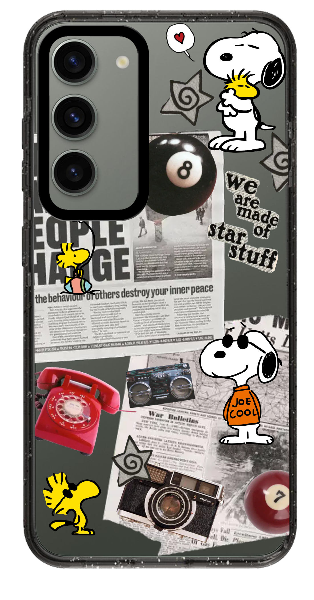 PixVoices rendered material preview - 2308 - Clear Black Samsung Case