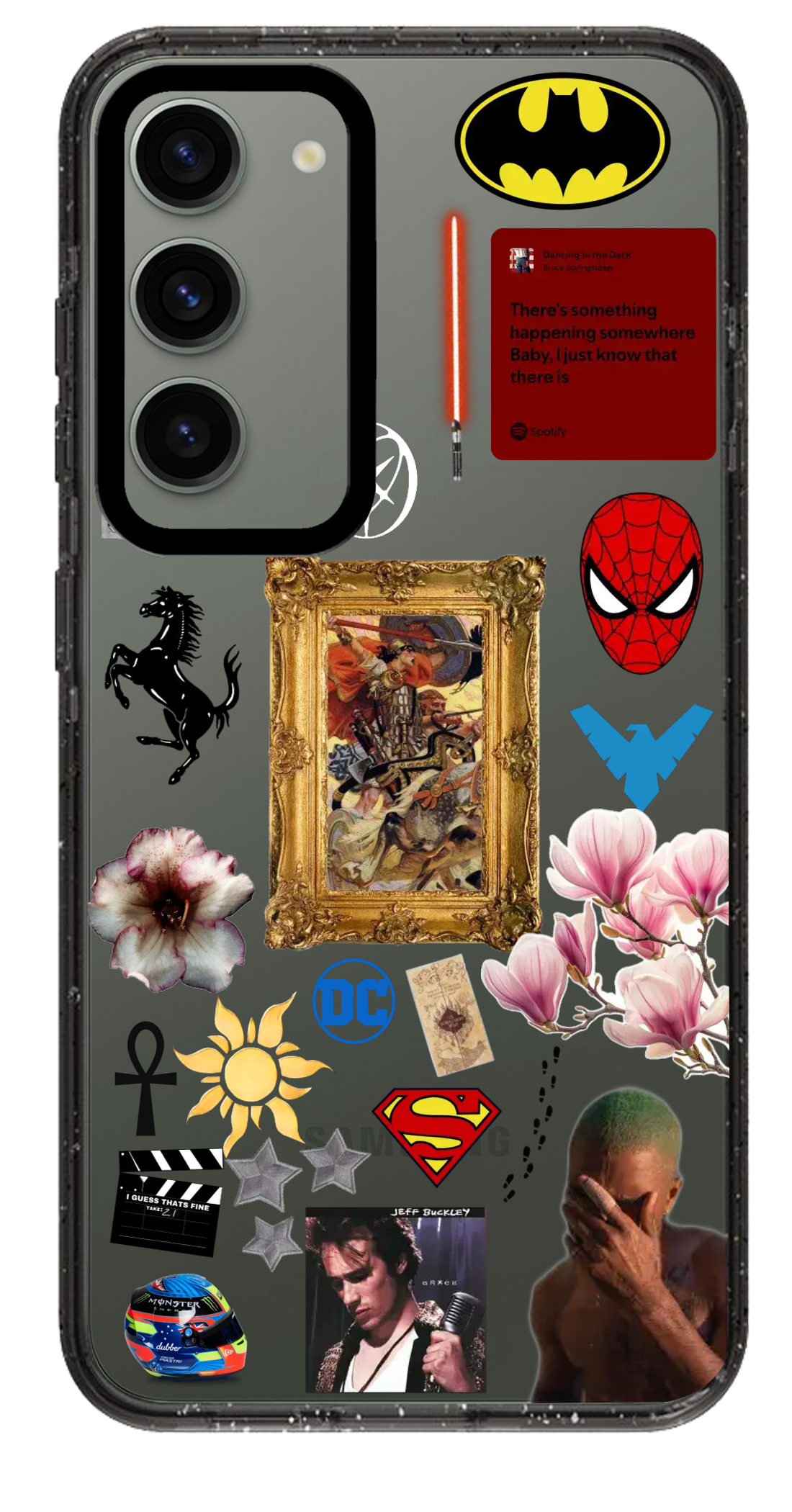 PixVoices rendered material preview - 2309 - Clear Black Samsung Case