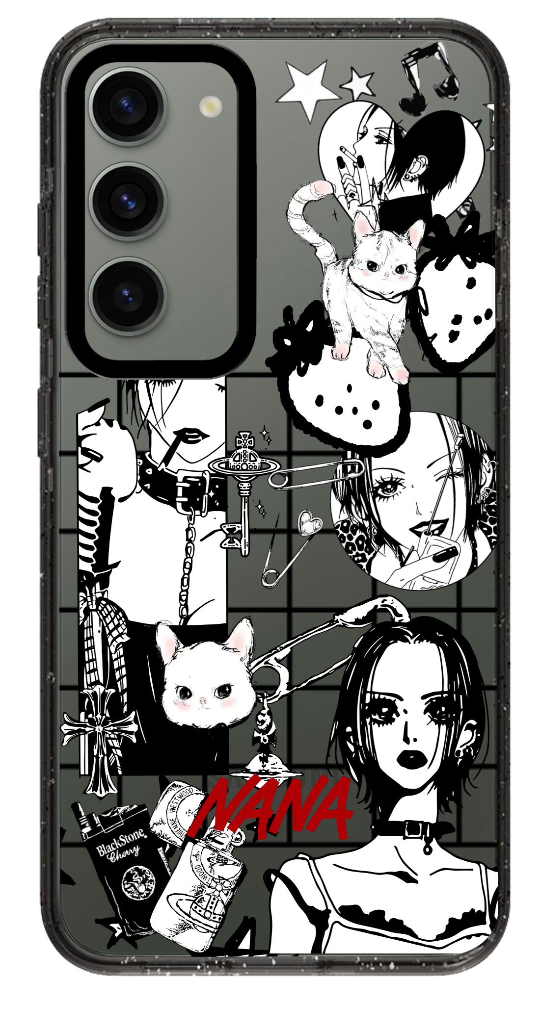 PixVoices rendered material preview - 2316 - Clear Black Samsung Case