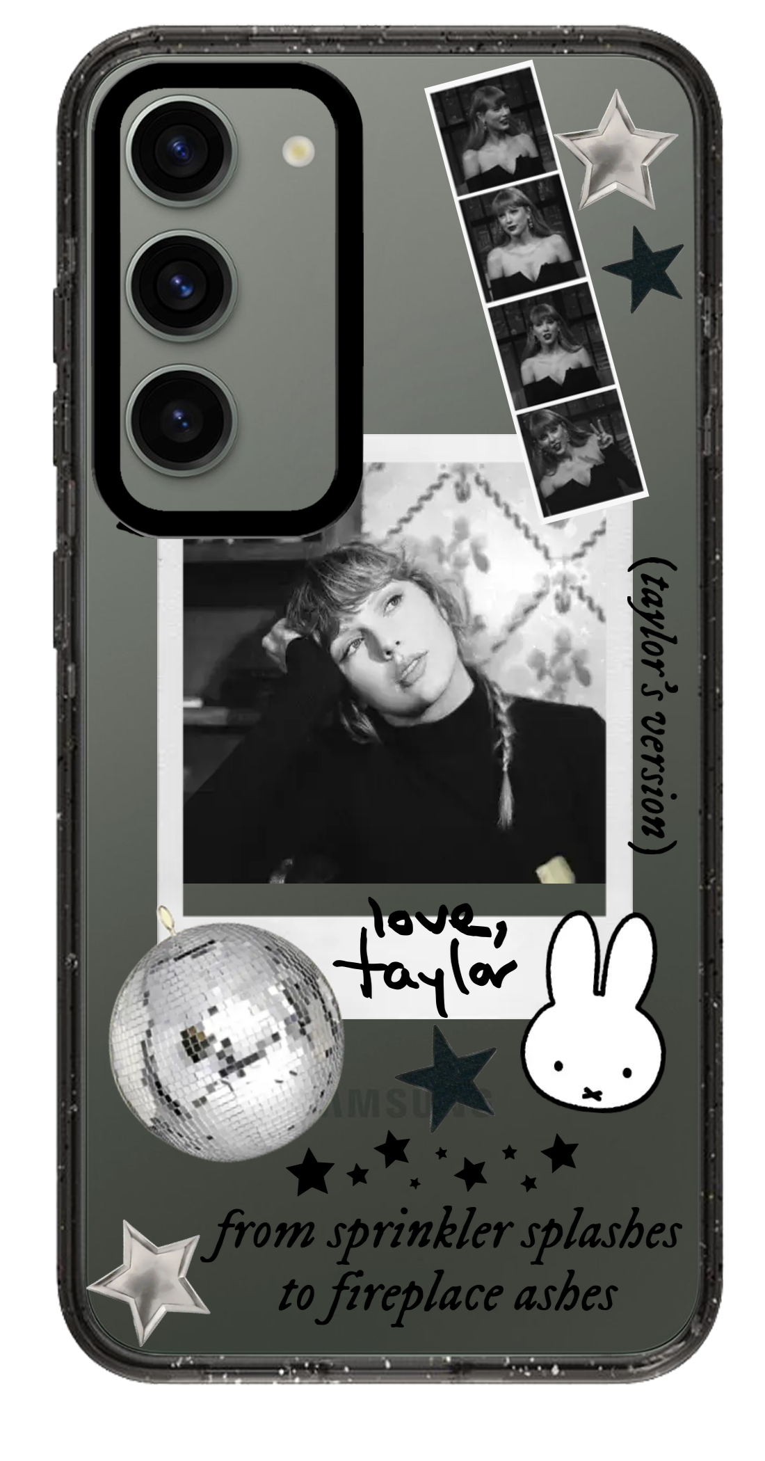 PixVoices rendered material preview - 2327 - Clear Black Samsung Case