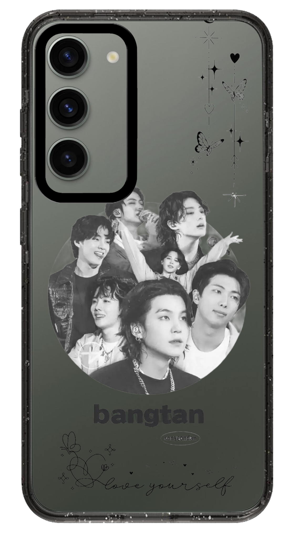 PixVoices rendered material preview - 1919 - Clear Black Samsung Case