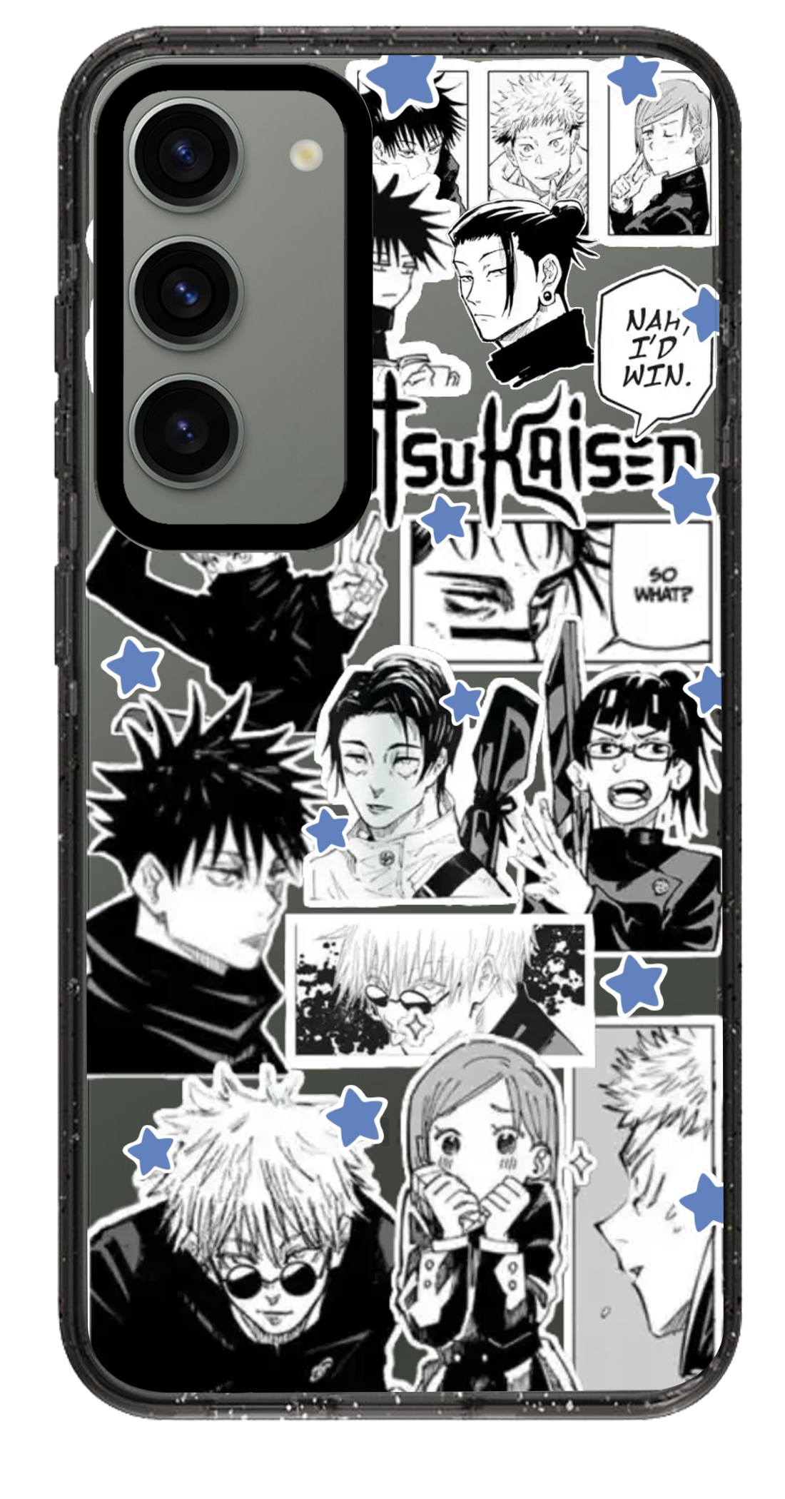 PixVoices rendered material preview - 2344 - Clear Black Samsung Case