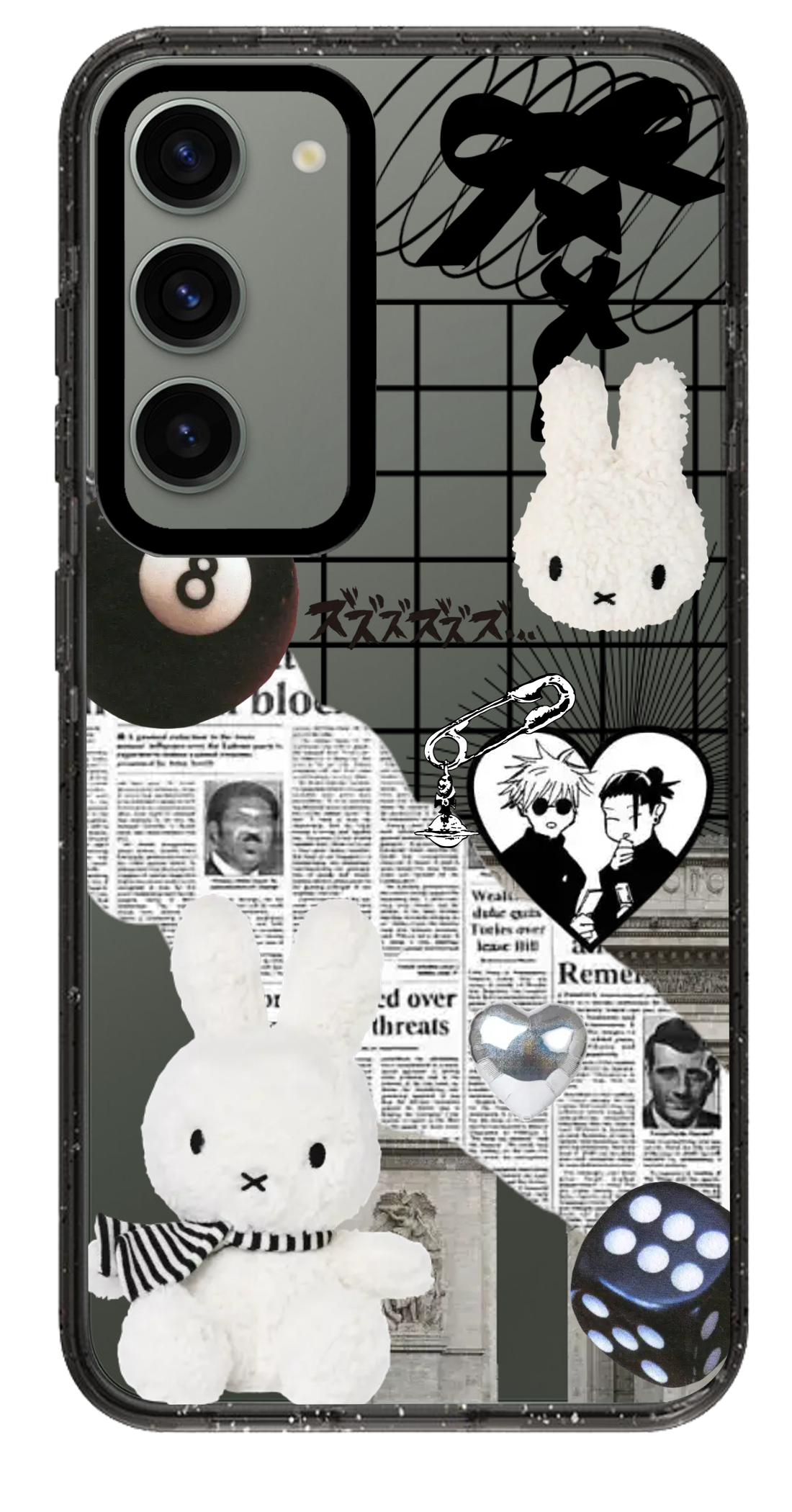 PixVoices rendered material preview - 2349 - Clear Black Samsung Case