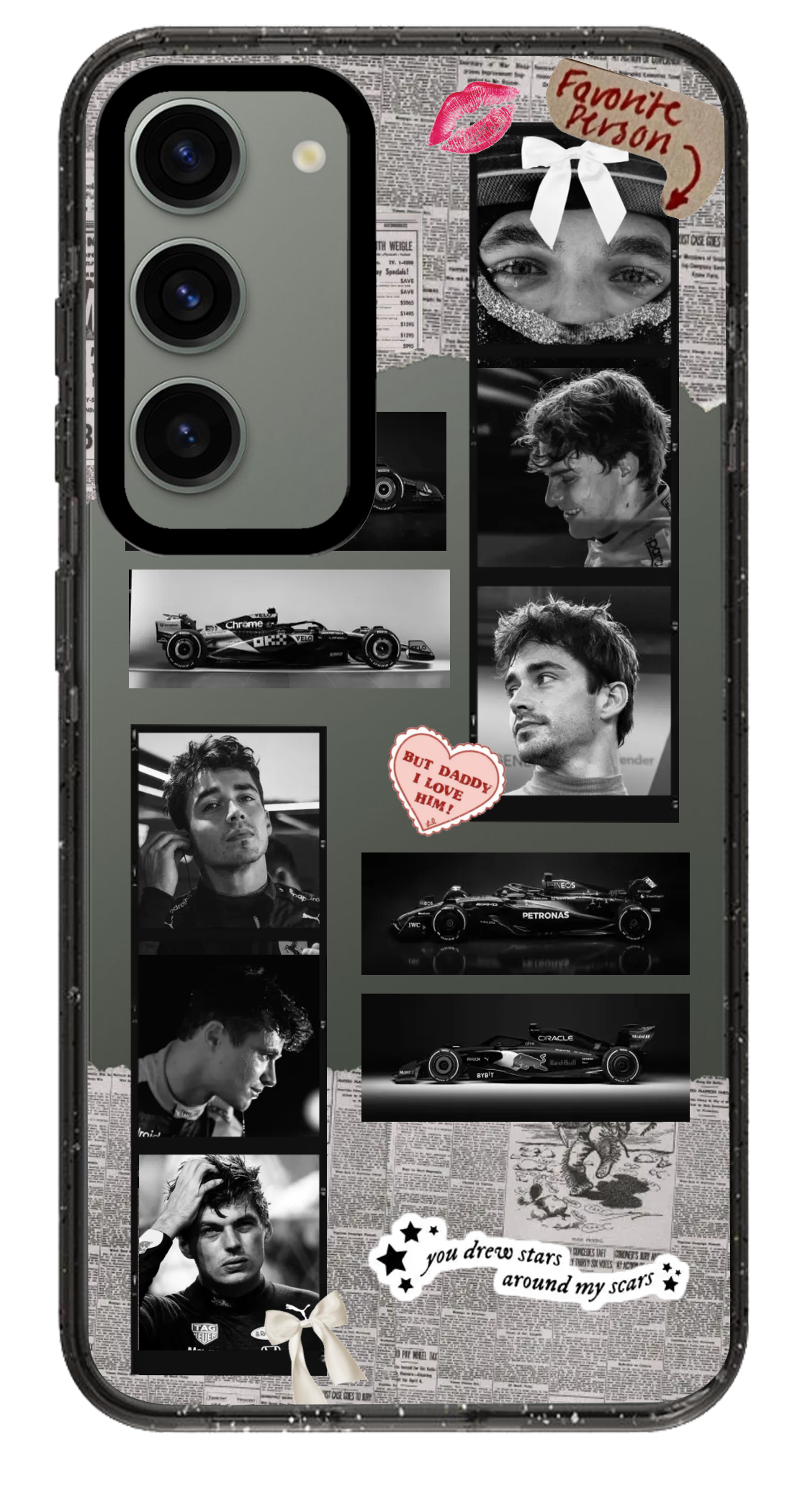 PixVoices rendered material preview - 2357 - Clear Black Samsung Case
