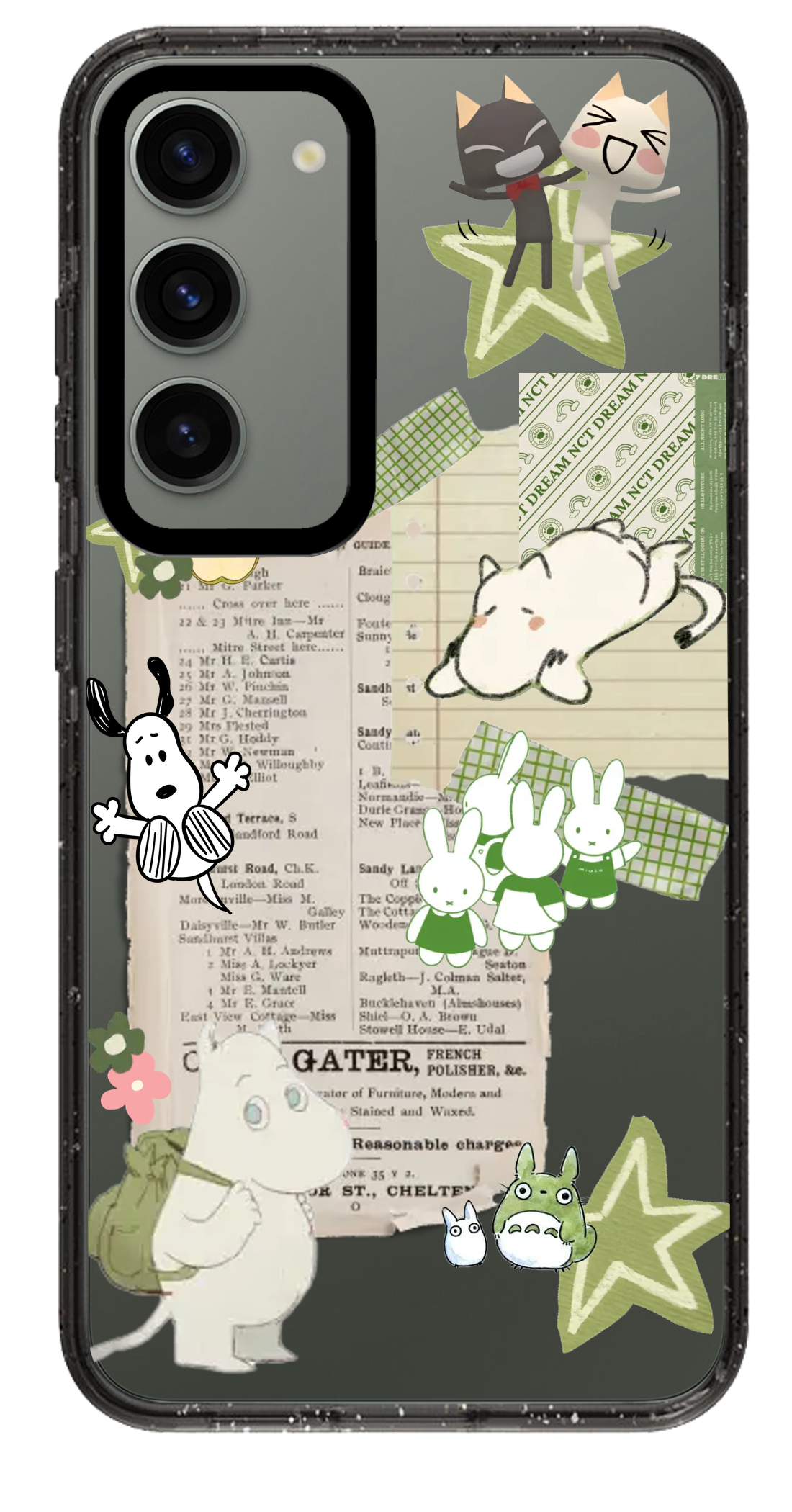 PixVoices rendered material preview - 2422 - Clear Black Samsung Case