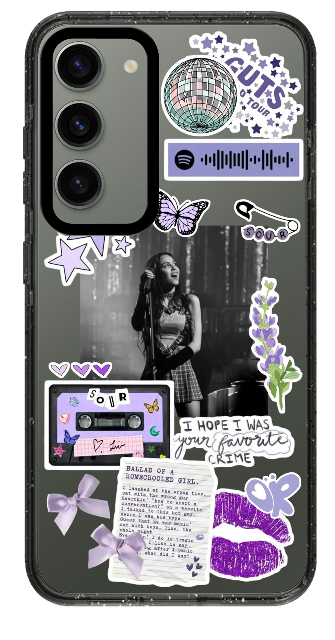 PixVoices rendered material preview - 2428 - Clear Black Samsung Case