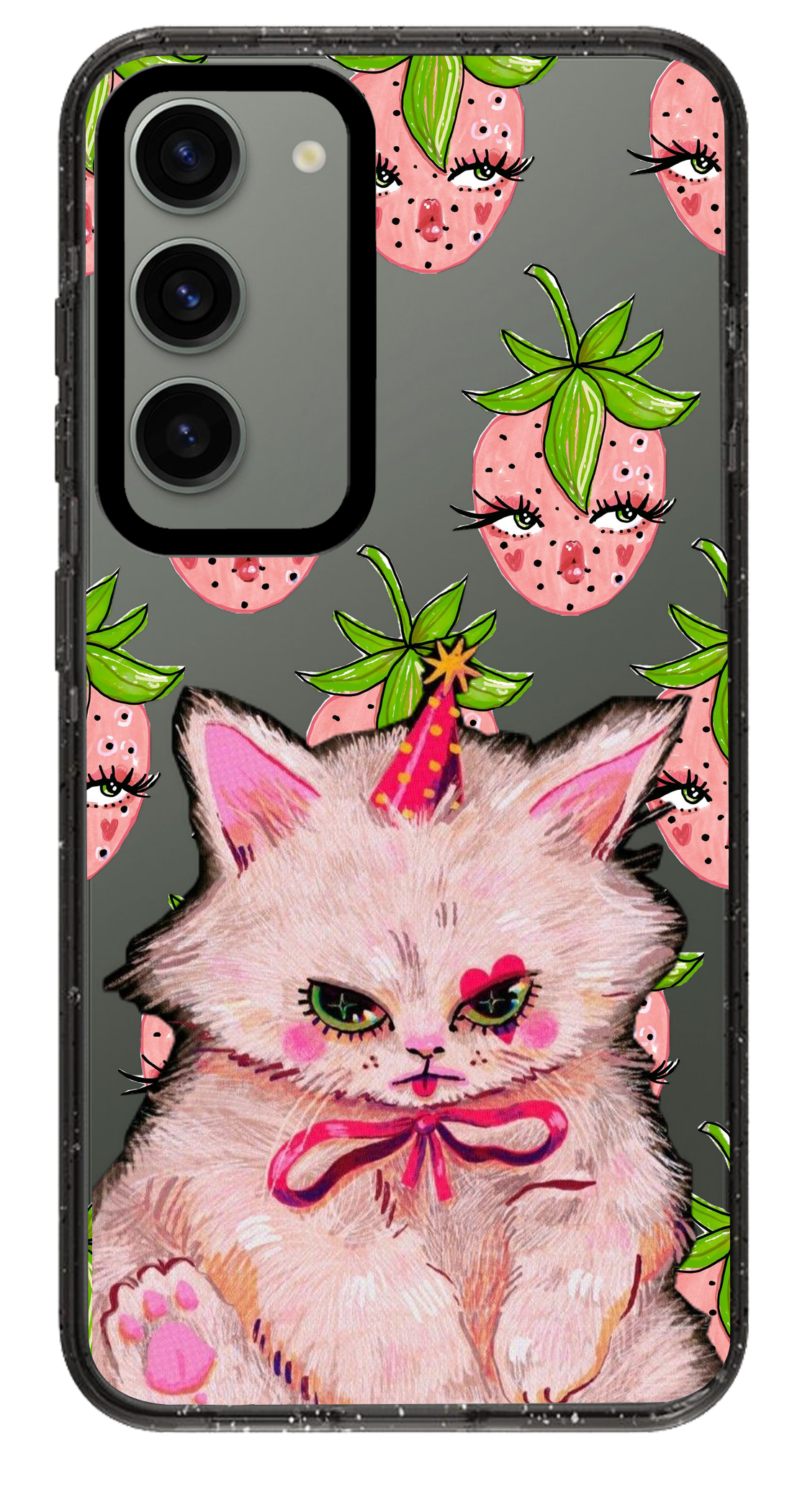 PixVoices rendered material preview - 2442 - Clear Black Samsung Case