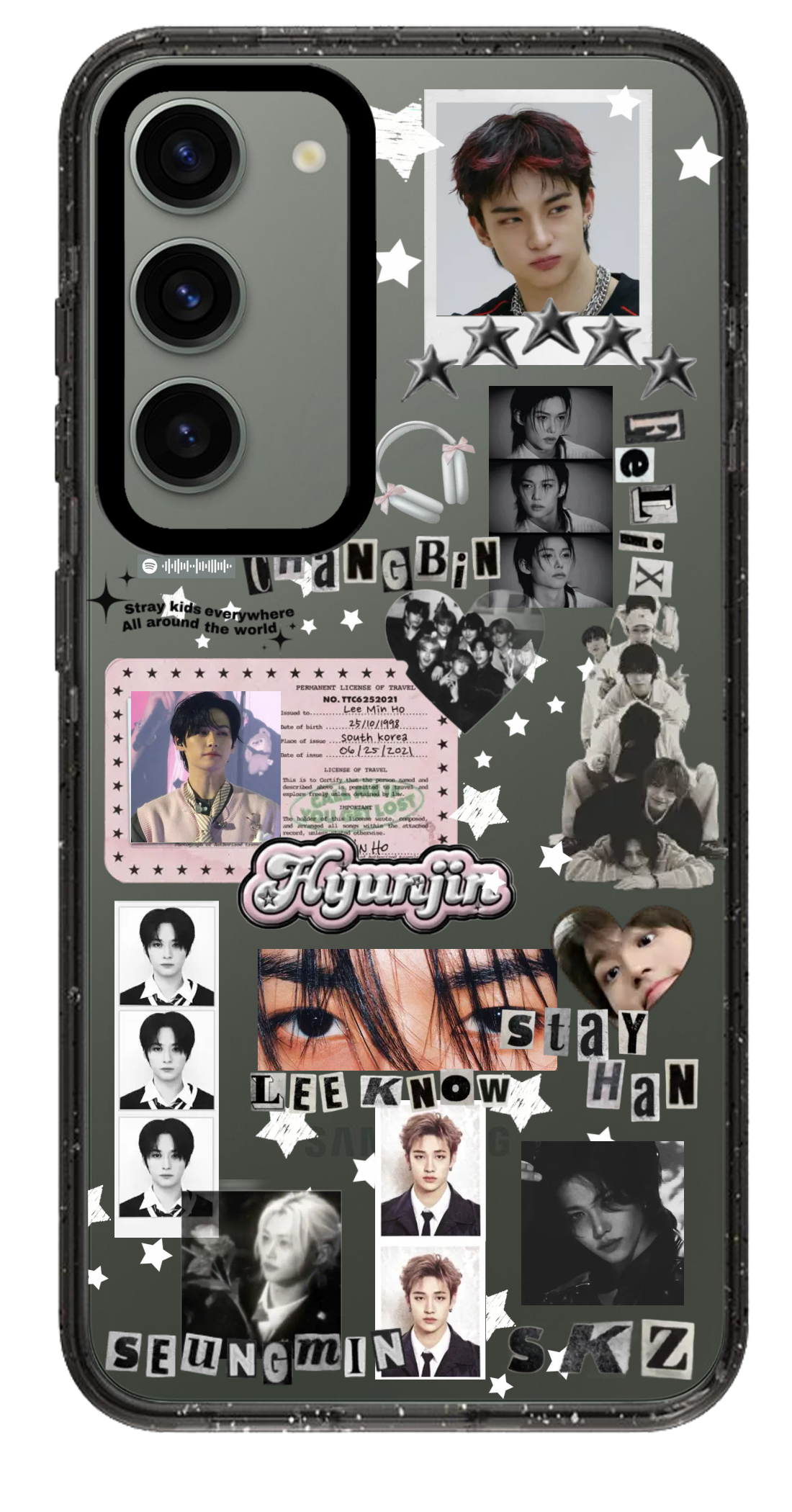 PixVoices rendered material preview - 2447 - Clear Black Samsung Case