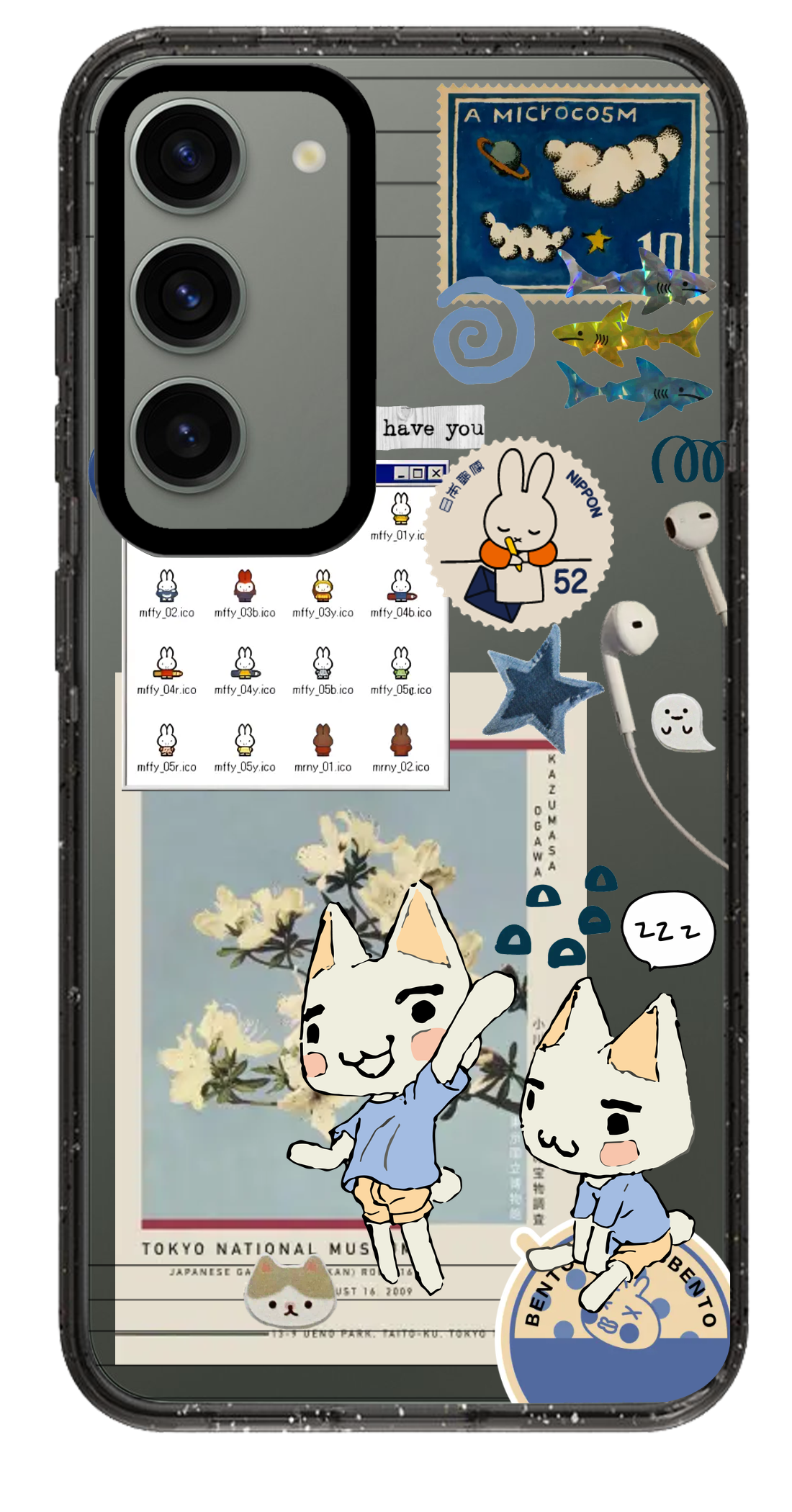 PixVoices rendered material preview - 2448 - Clear Black Samsung Case