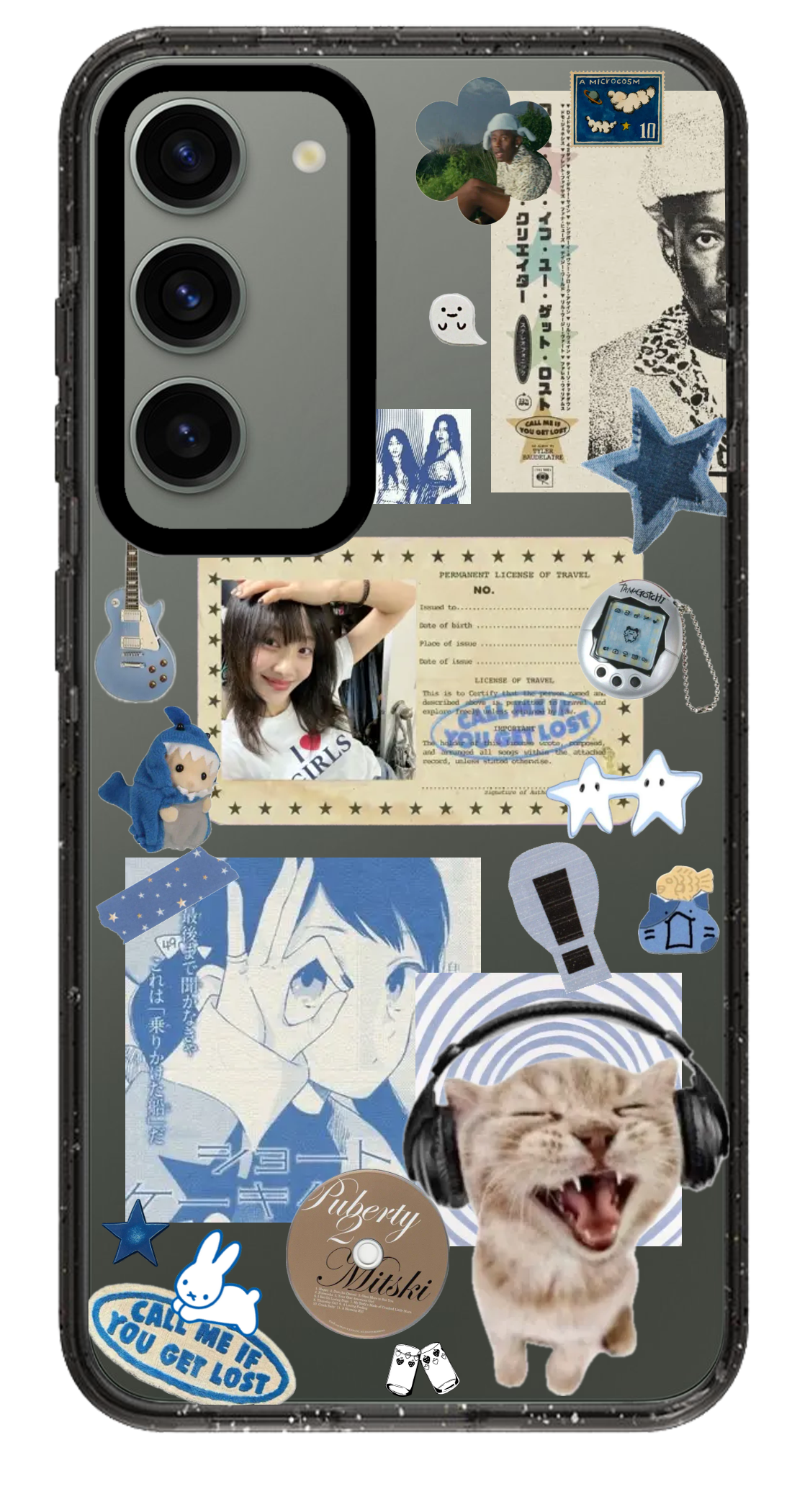 PixVoices rendered material preview - 2451 - Clear Black Samsung Case