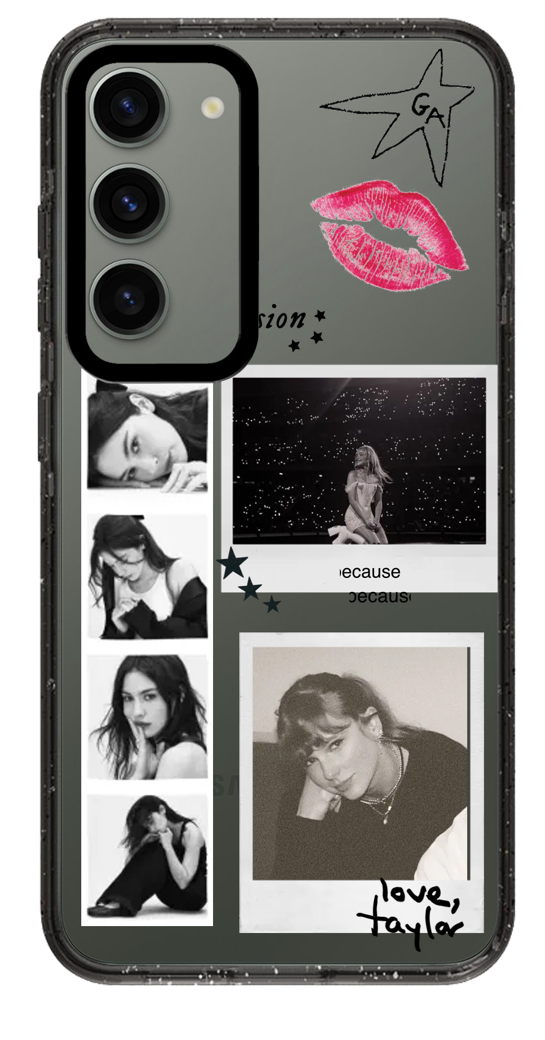 PixVoices rendered material preview - 2456 - Clear Black Samsung Case