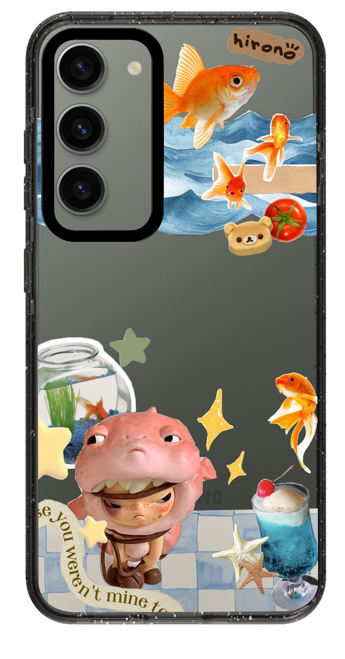 PixVoices rendered material preview - 2458 - Clear Black Samsung Case