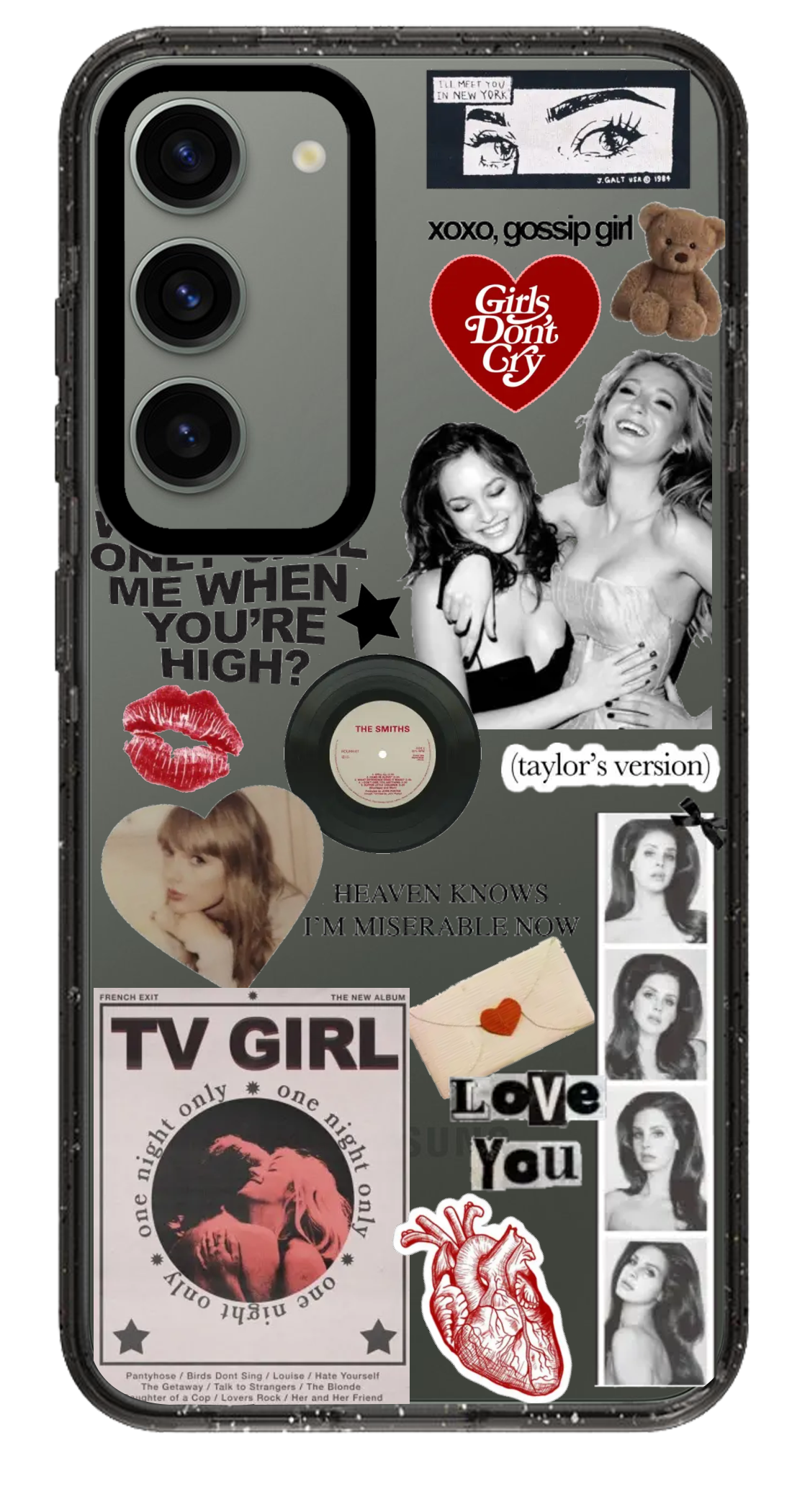 PixVoices rendered material preview - 2580 - Clear Black Samsung Case