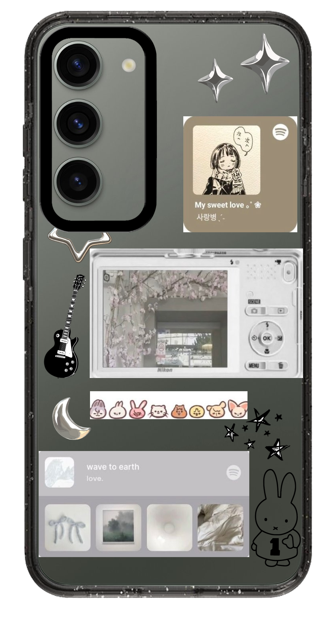 PixVoices rendered material preview - 3242 - Clear Black Samsung Case