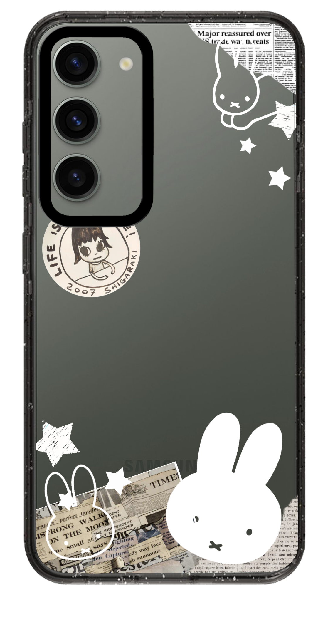 PixVoices rendered material preview - 3851 - Clear Black Samsung Case