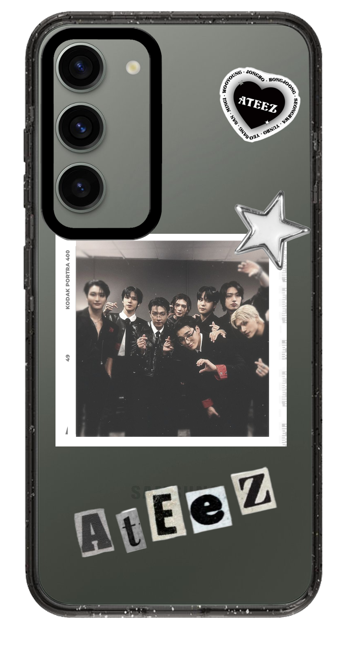 PixVoices rendered material preview - 3855 - Clear Black Samsung Case