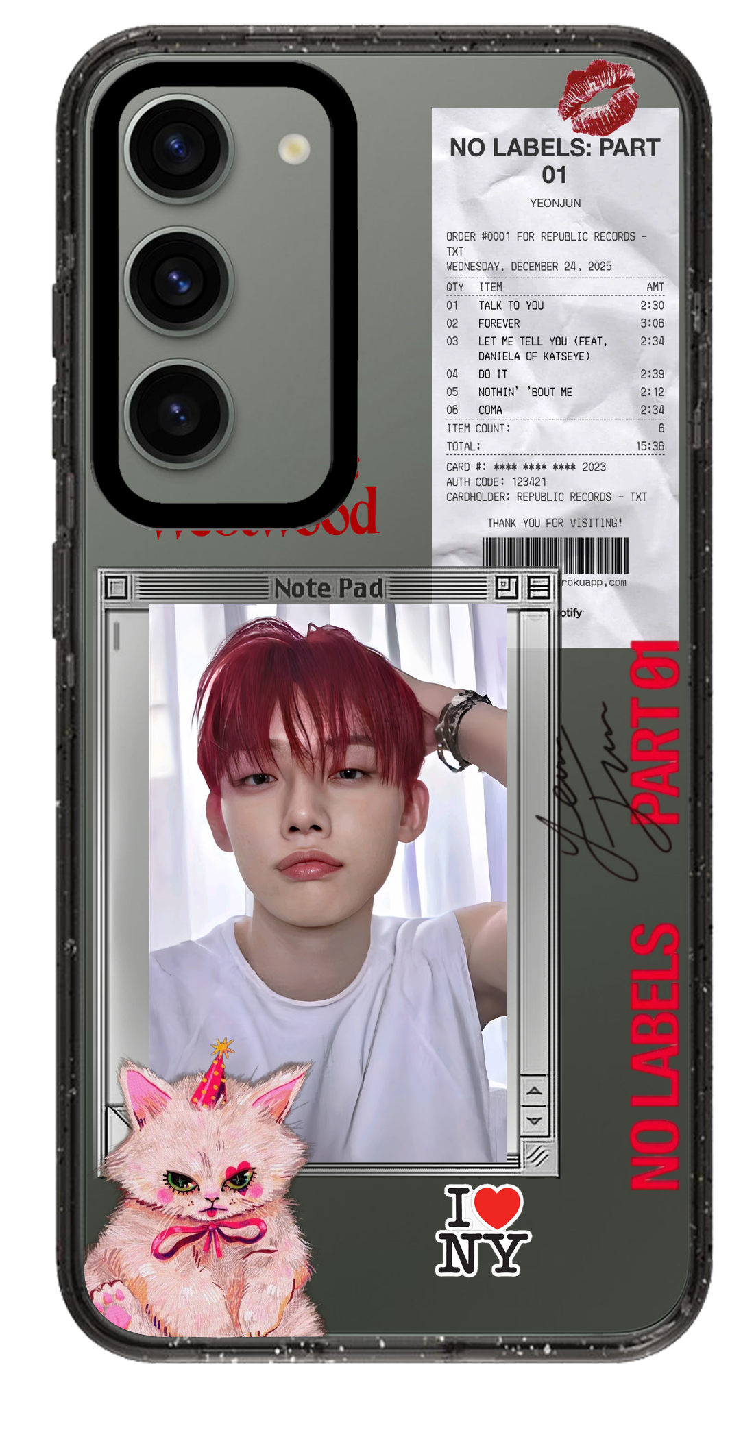 PixVoices rendered material preview - 3857 - Clear Black Samsung Case