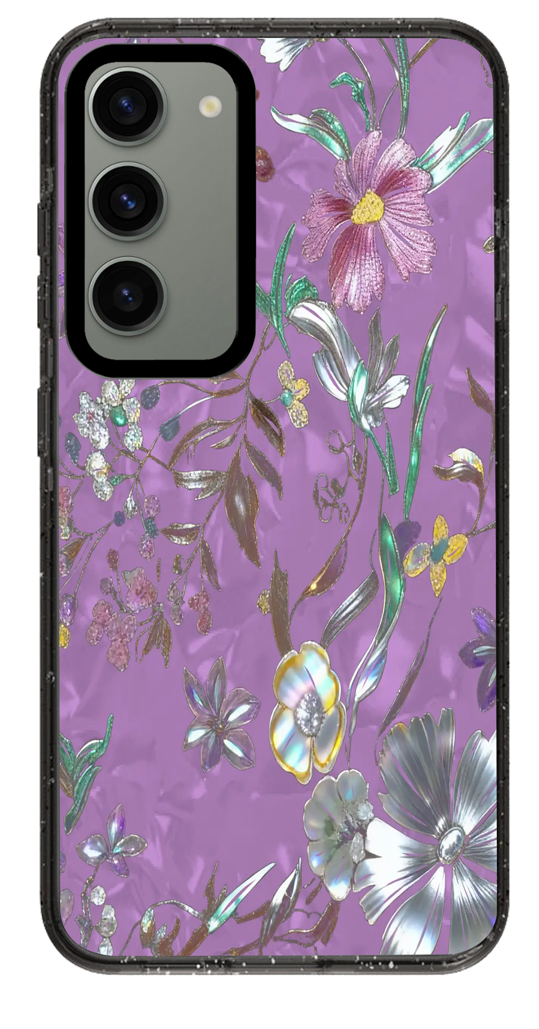 PixVoices rendered material preview - 4045 - Clear Black Samsung Case
