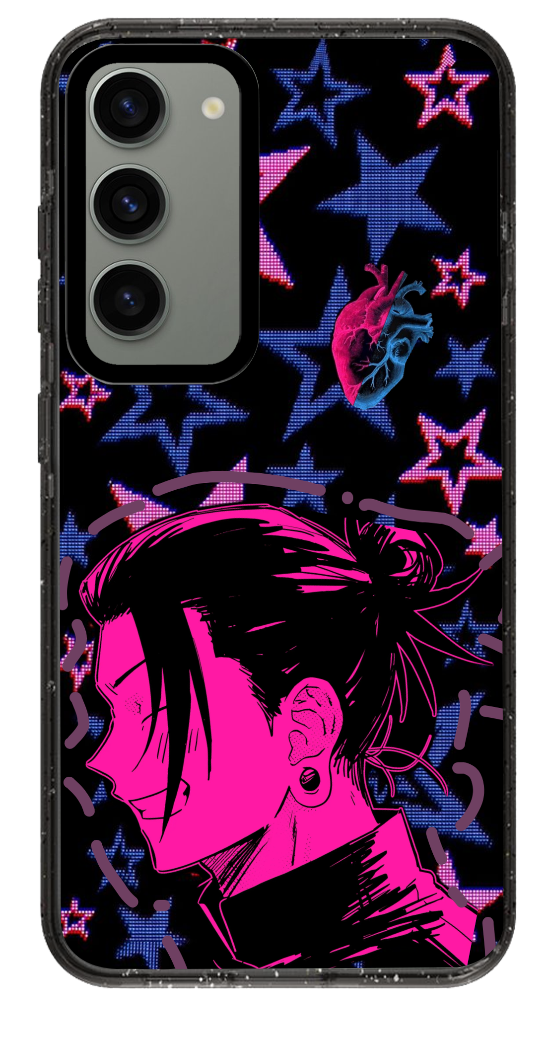 PixVoices rendered material preview - 6003 - Clear Black Samsung Case