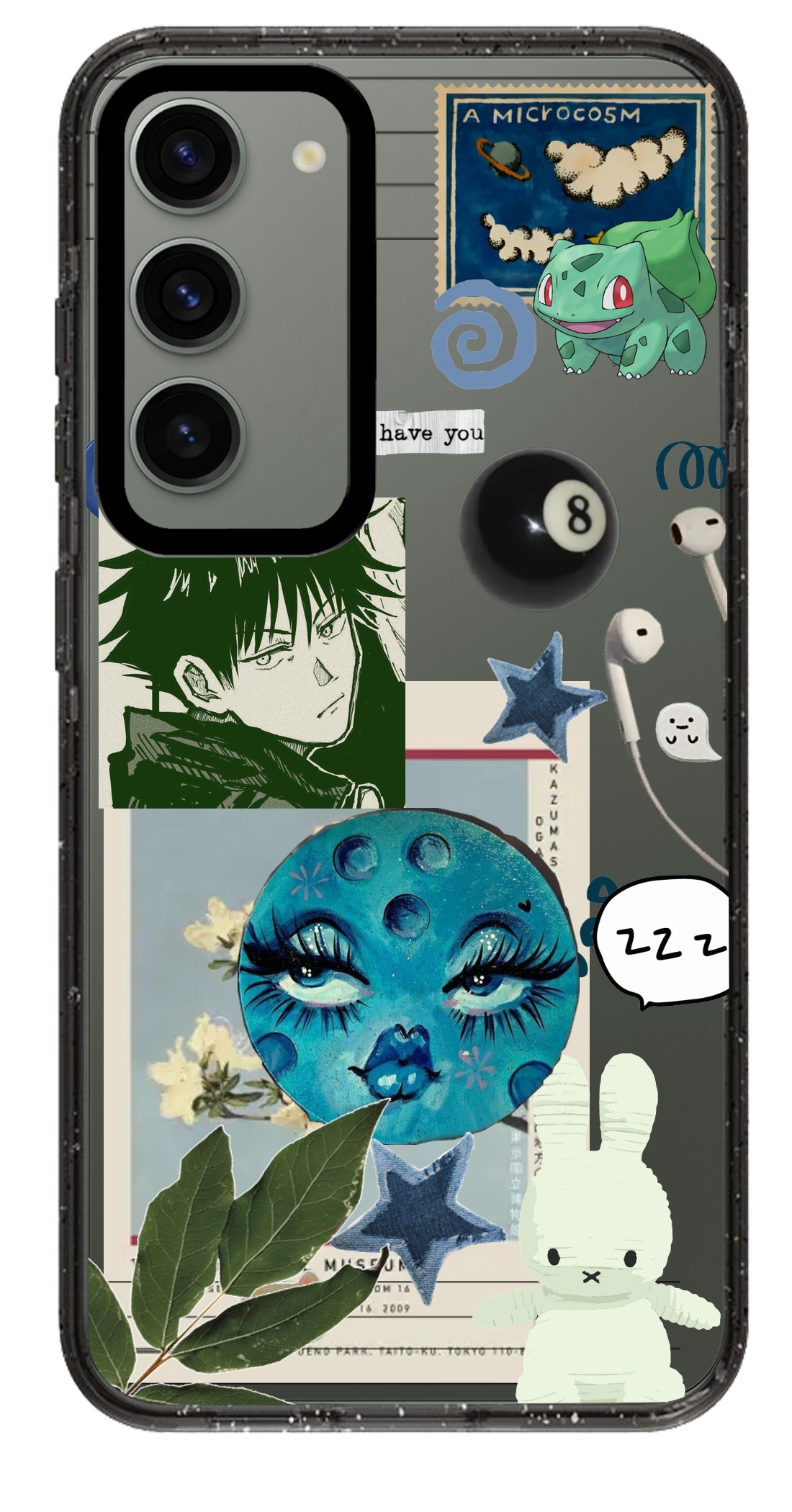 PixVoices rendered material preview - 6816 - Clear Black Samsung Case