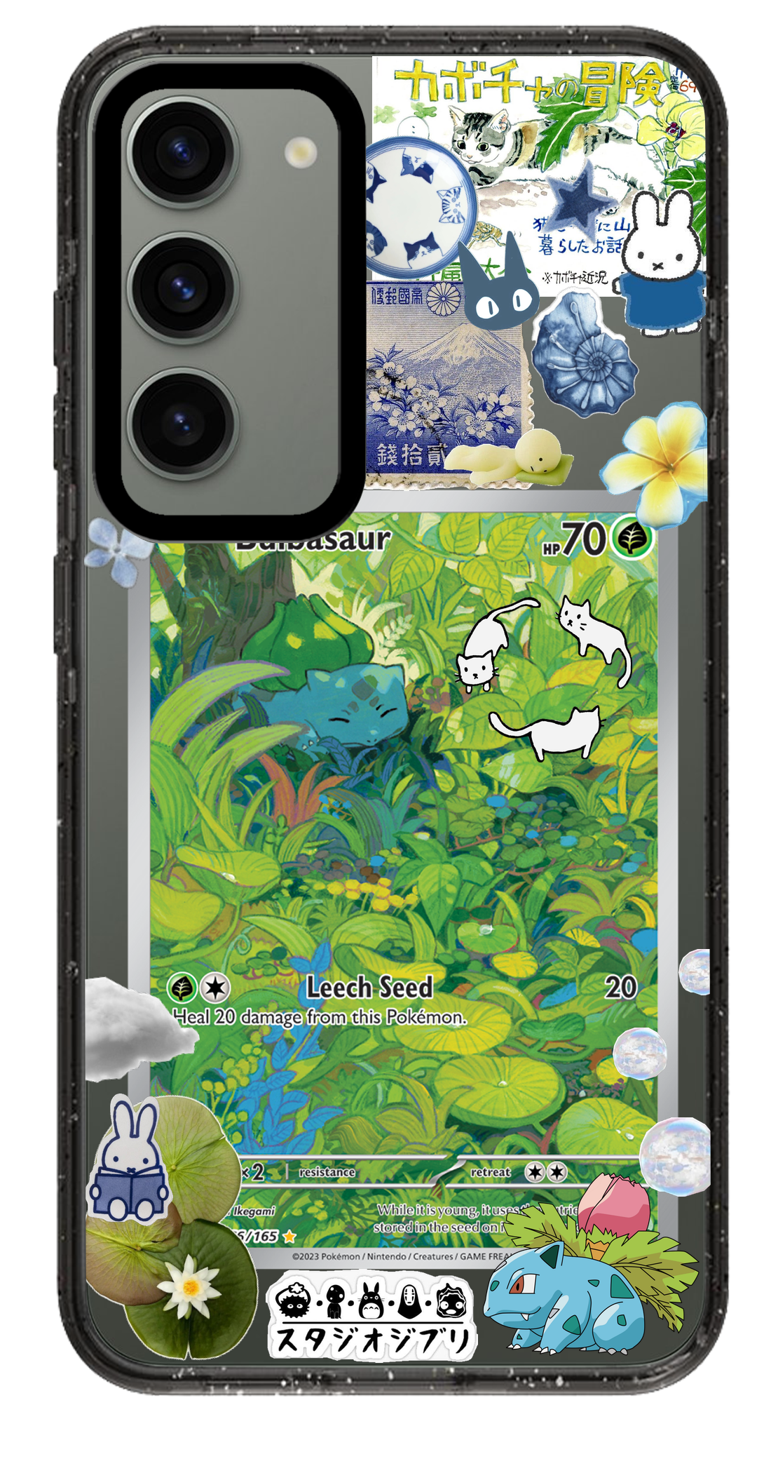 PixVoices rendered material preview - 4236 - Clear Black Samsung Case
