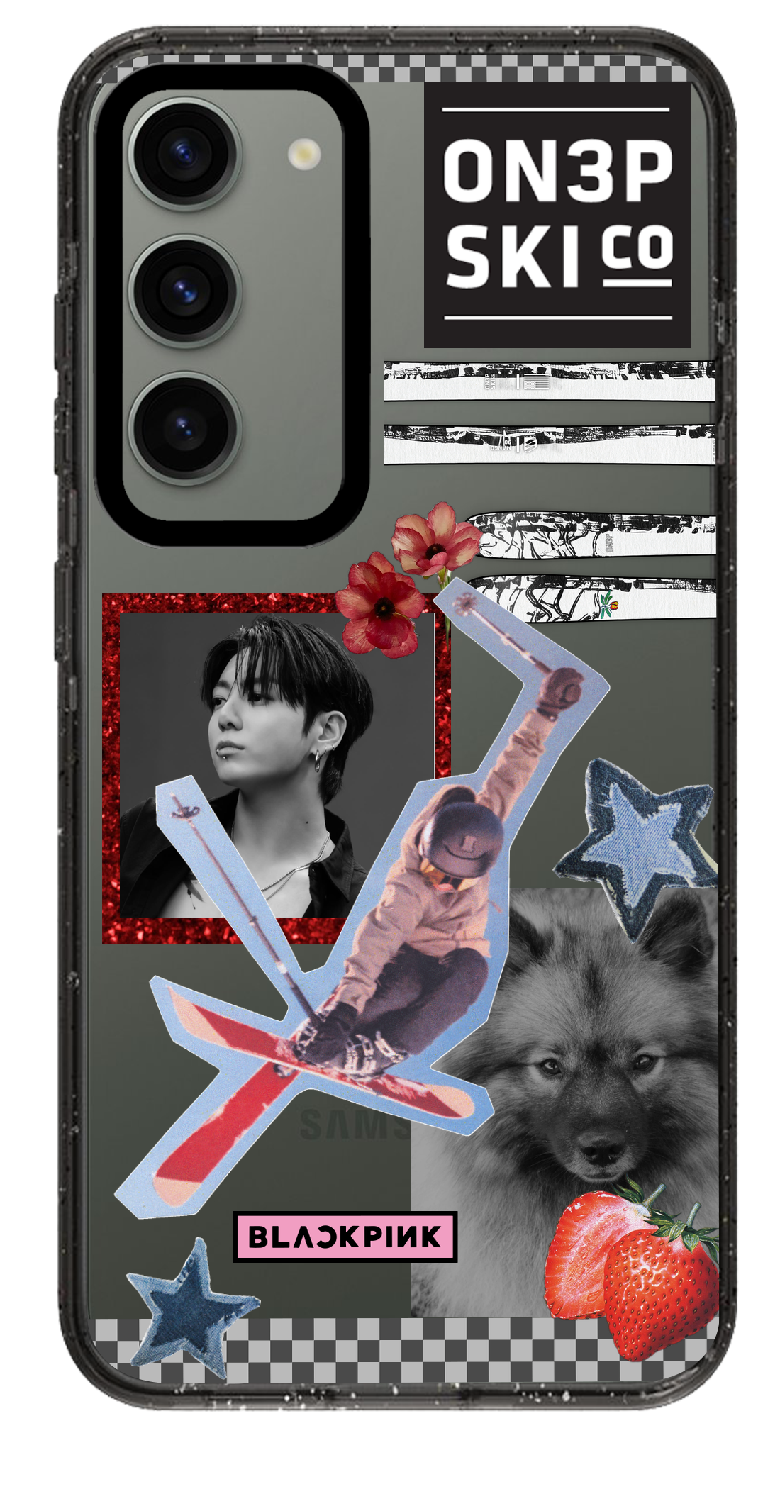 PixVoices rendered material preview - 6509 - Clear Black Samsung Case