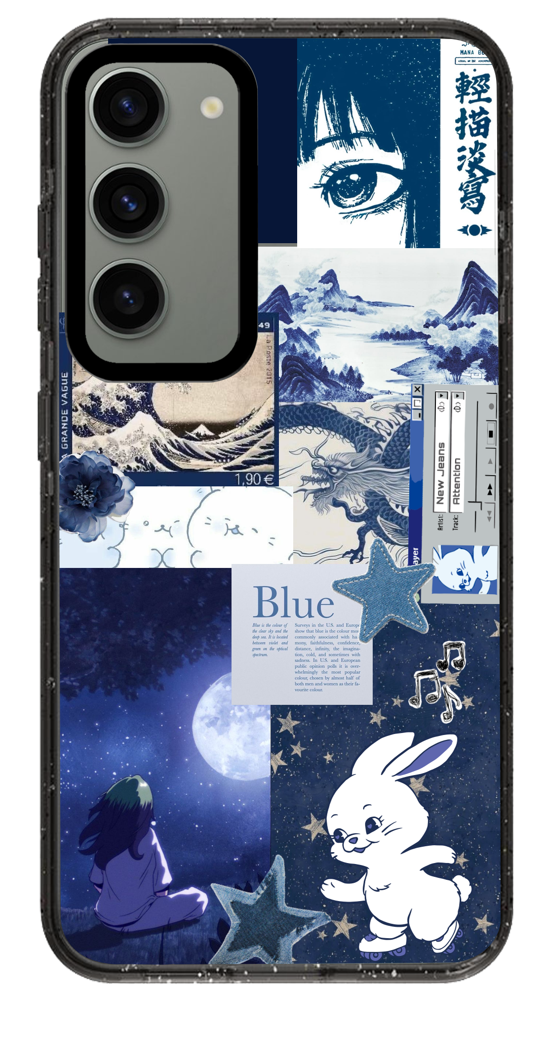 PixVoices rendered material preview - 6420 - Clear Black Samsung Case