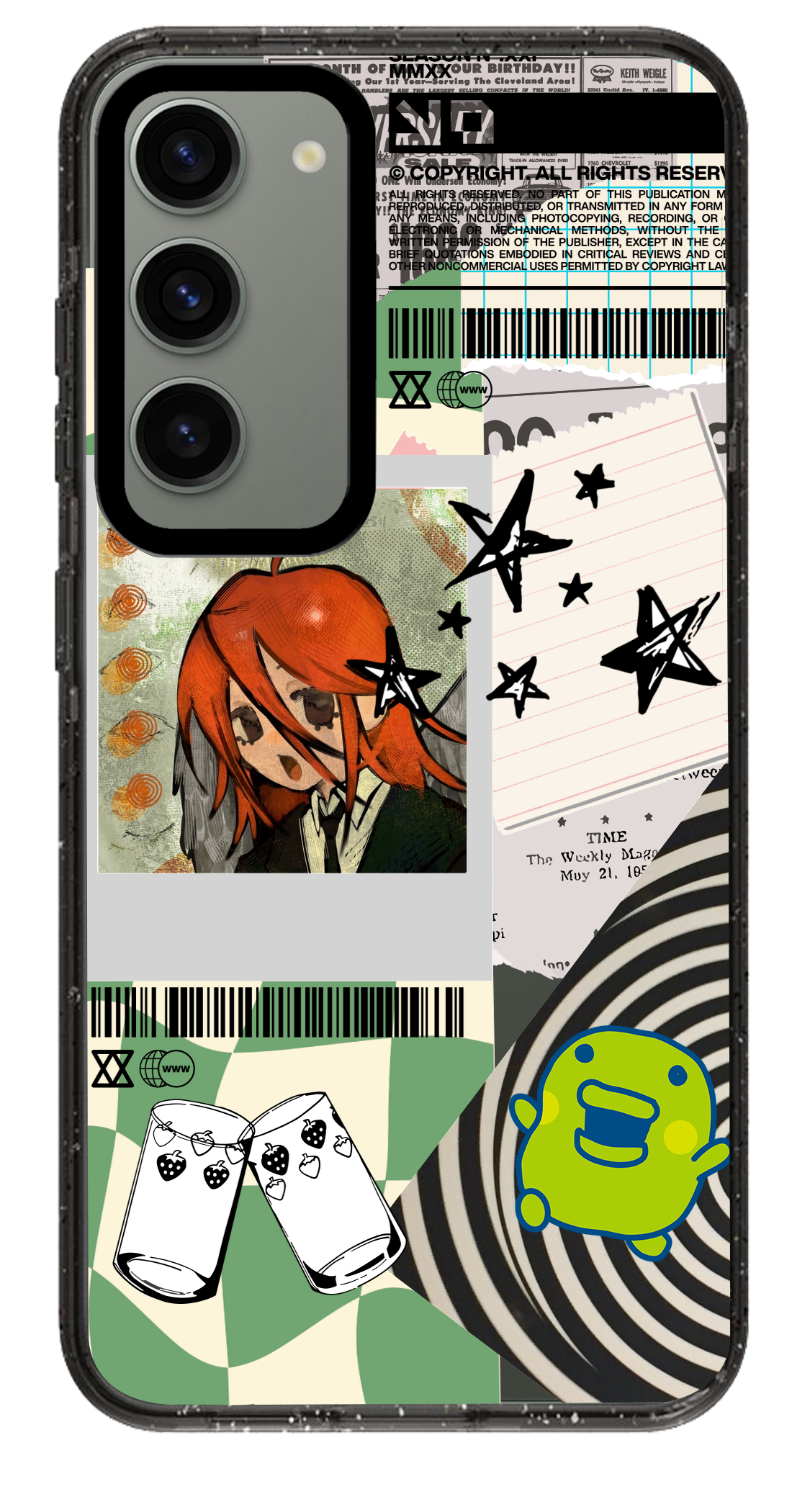 PixVoices rendered material preview - 6397 - Clear Black Samsung Case