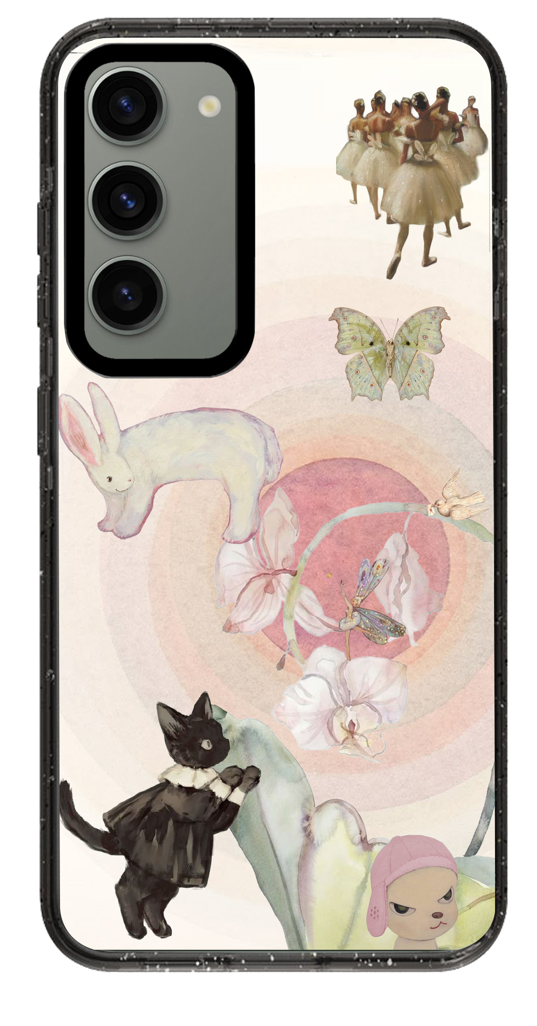 PixVoices rendered material preview - 6324 - Clear Black Samsung Case
