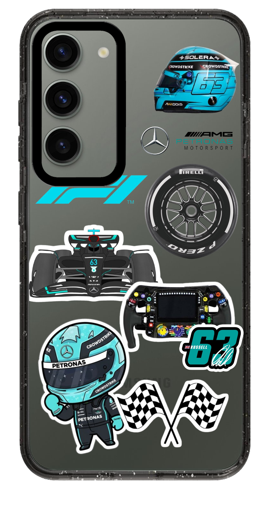 PixVoices rendered material preview - 6211 - Clear Black Samsung Case