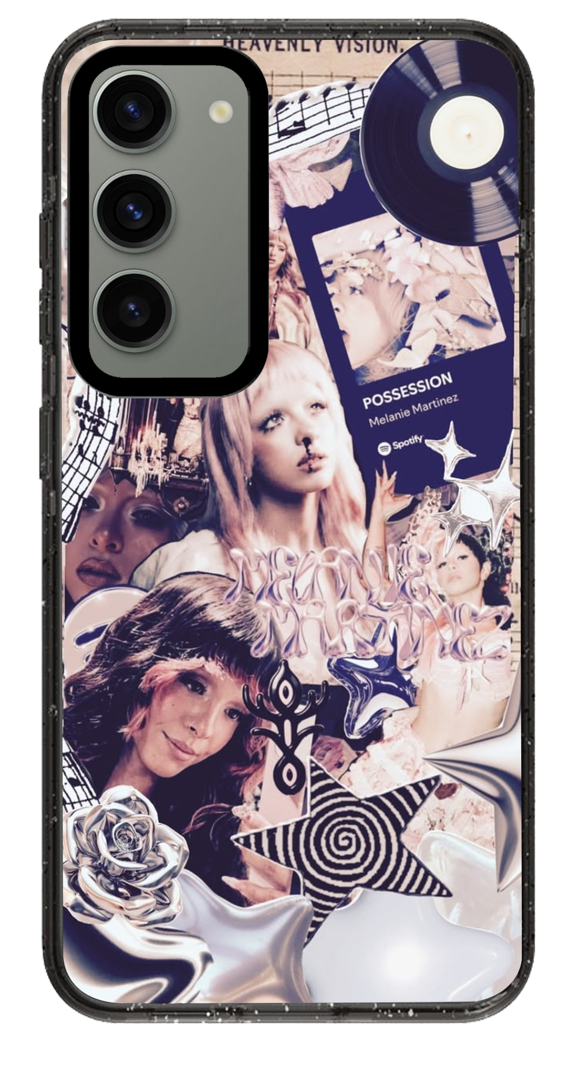 PixVoices rendered material preview - 6177 - Clear Black Samsung Case