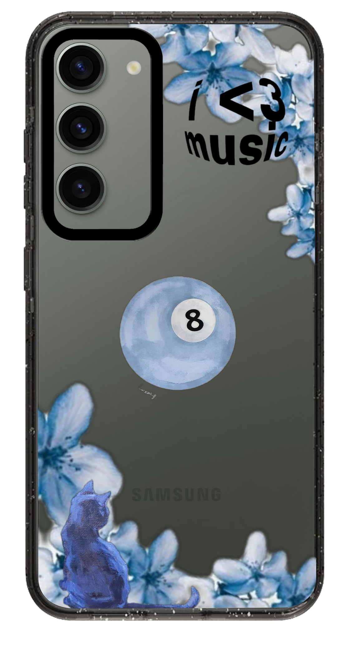 PixVoices rendered material preview - 6046 - Clear Black Samsung Case