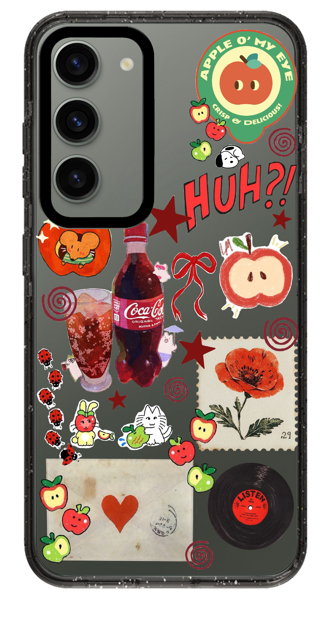 PixVoices rendered material preview - 6031 - Clear Black Samsung Case